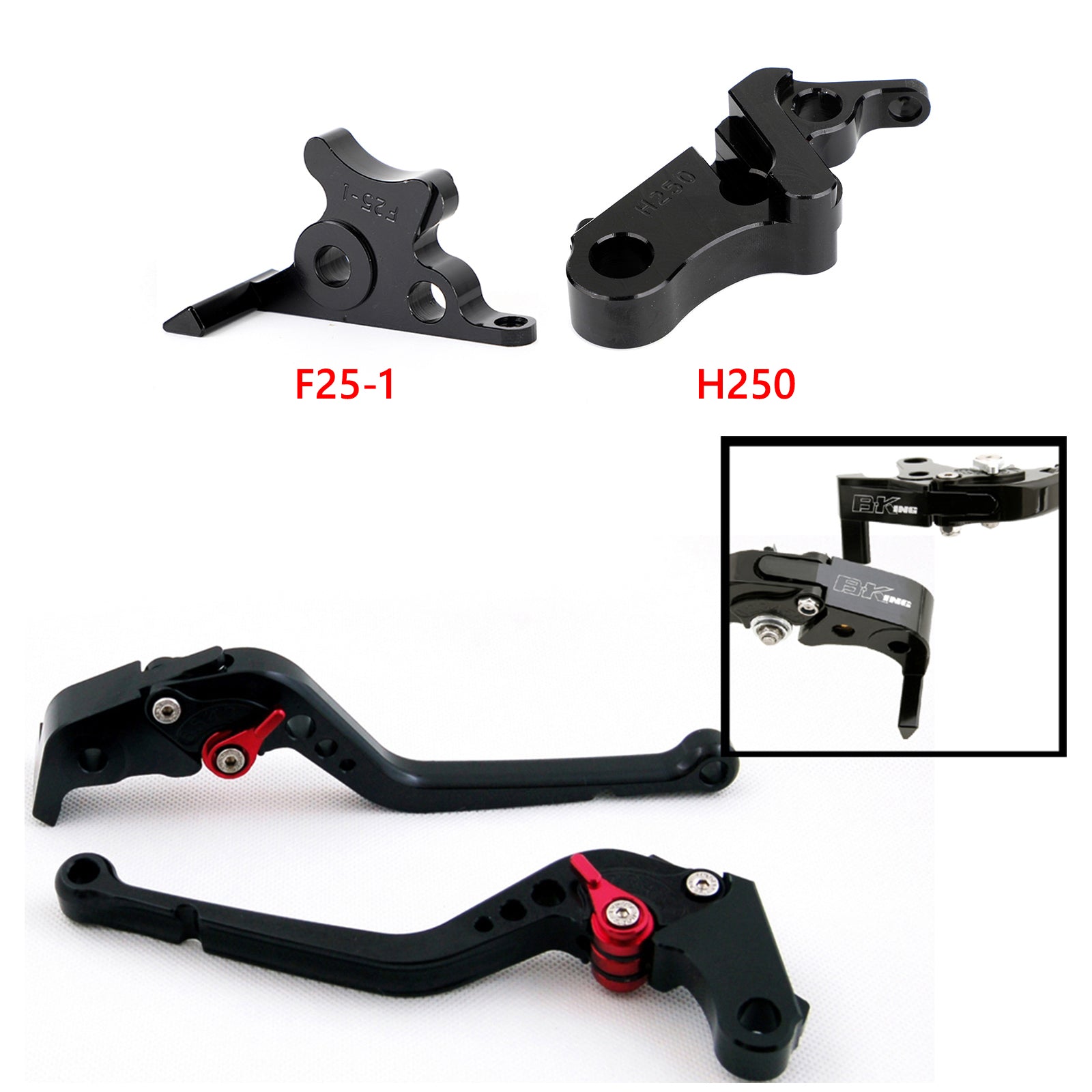 Palanca larga de freno de embrague para Honda CBR500R/CB500F/X 19-21 CBR300R 19-21 Genérico
