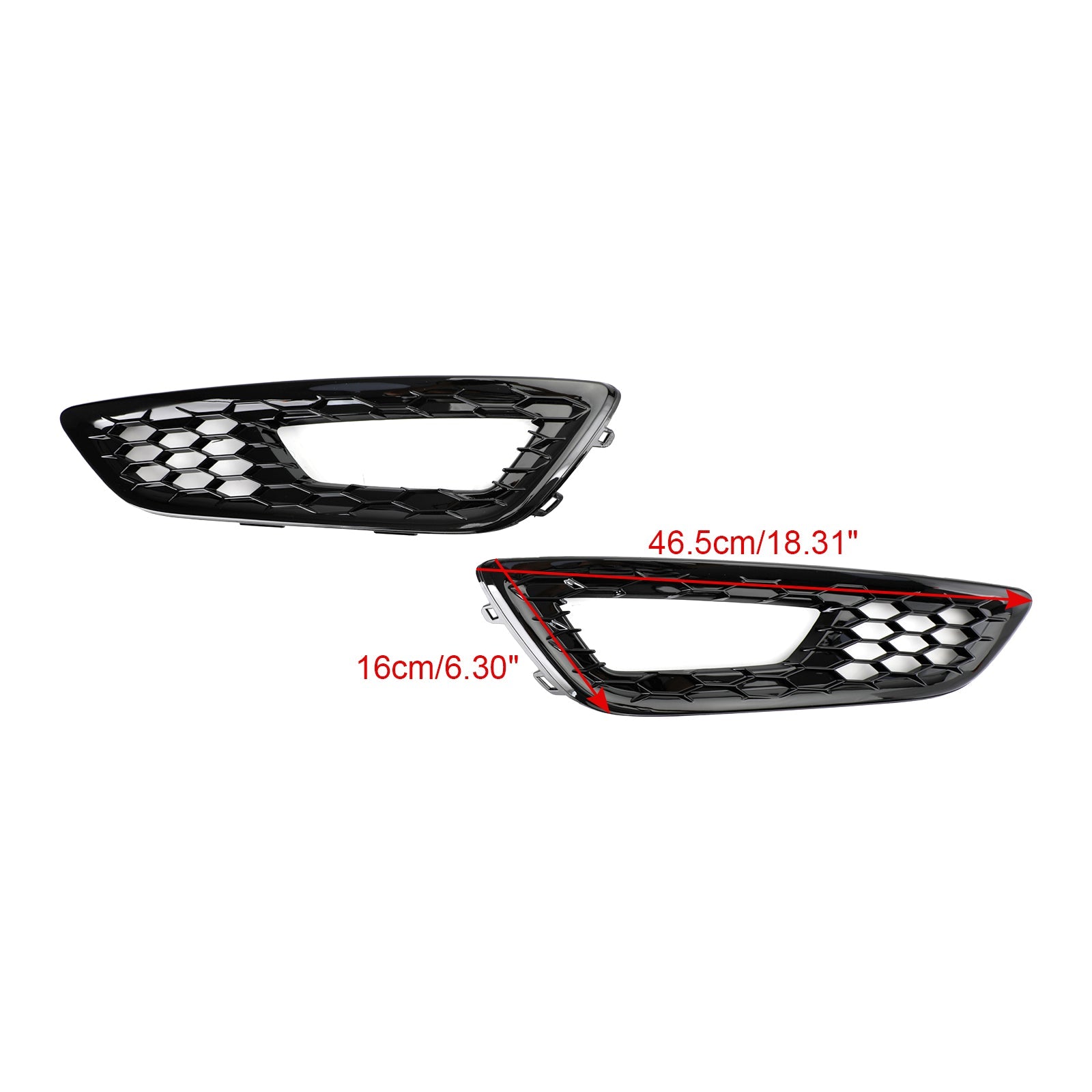 Ford Focus 2015-2017 paar voorbumper mistlamp lampafdekking bezelgrill