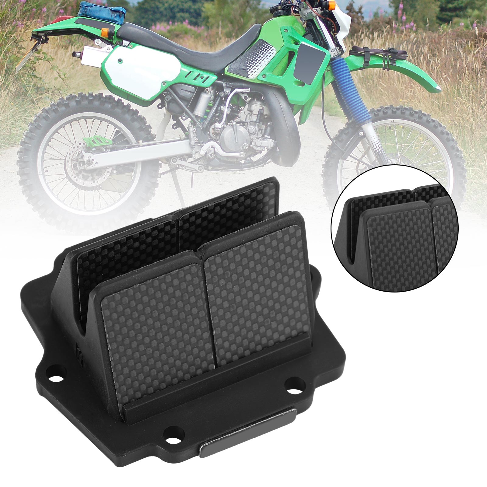 Sistema de válvula de láminas para KAWASAKI KDX200/220 ZX150/KRZ150 KX250 KMX125 KMX500 genérico V313A