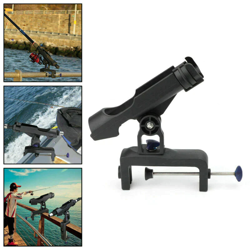 Rail Rod Pole Holder Fishing Fits 4.7inches Kayak Clamp-on UA Réglable Bateau