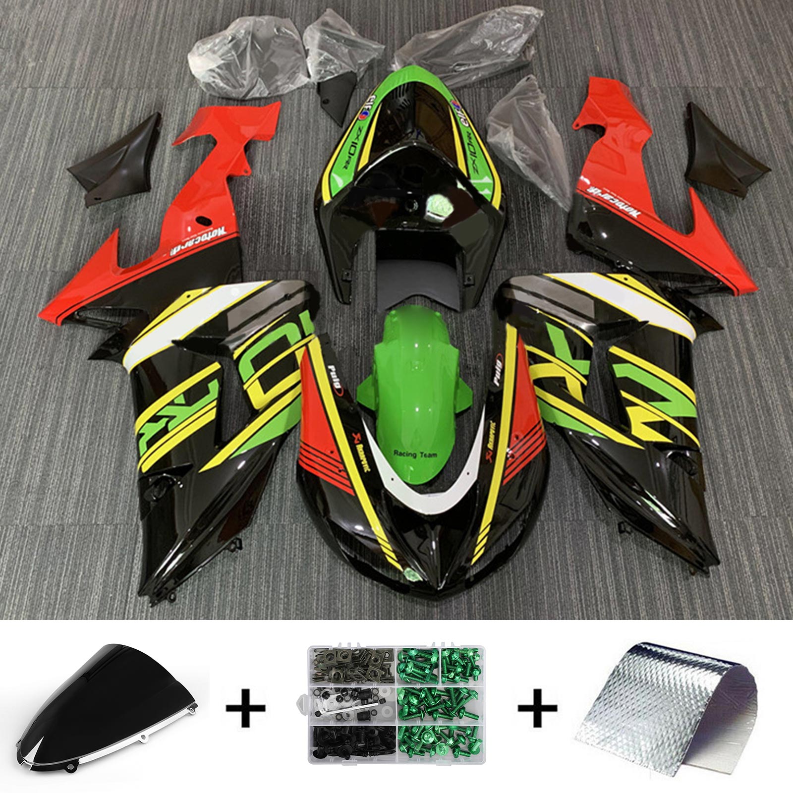 Amotopart Kawasaki ZX10R 2006-2007 ABS kunststof carrosseriekuipset