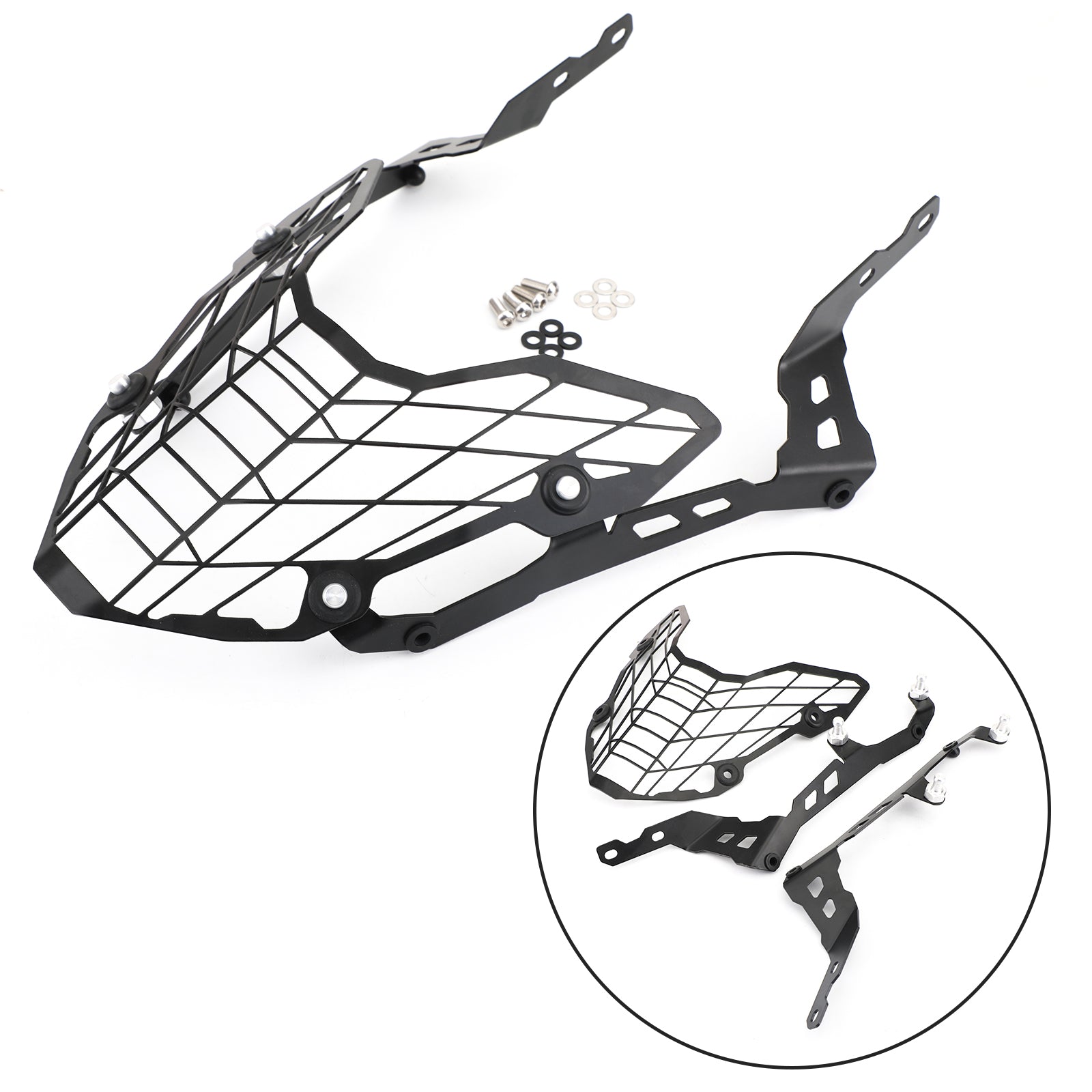 Musta alumiininen ajovalosuoja Honda CB500X 2019-2020 Generic