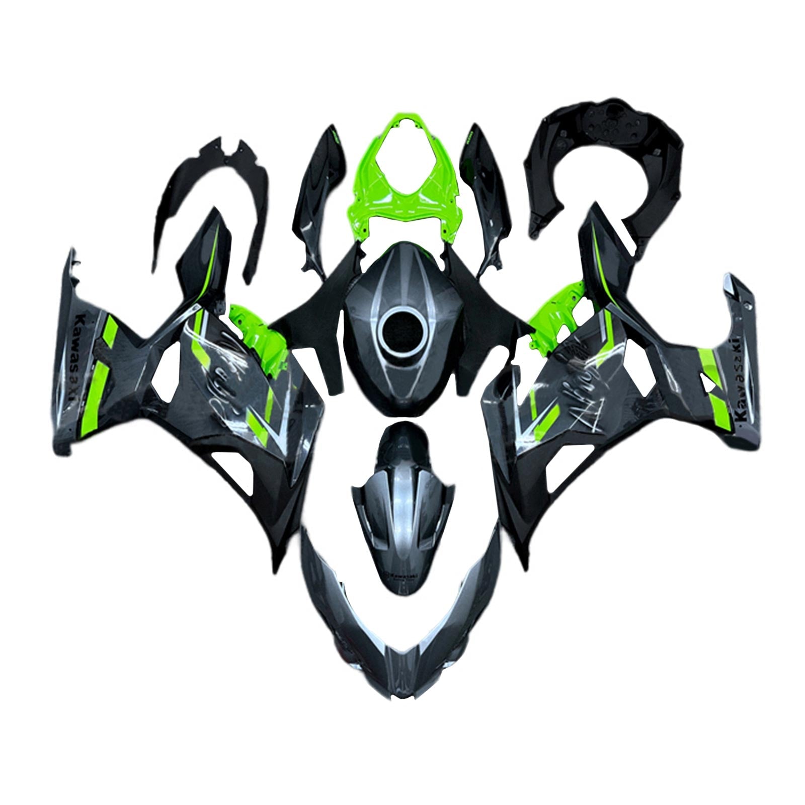 Amotopart kawasaki ex400 ninja400 2018-2023 komplet poštenosti corrier plastični abs