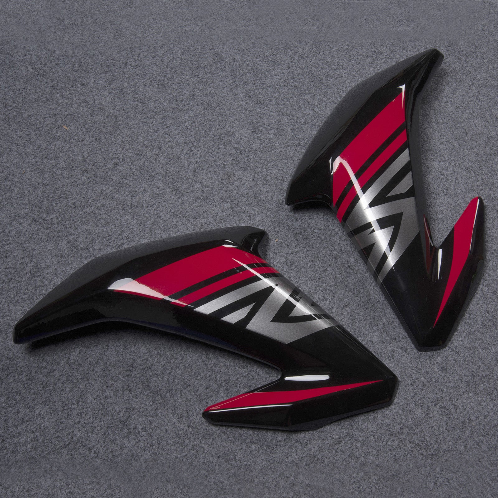 Amotopart Carena per Kawasaki Z900 2017-2019 Argento Rosso Iniezione Carrozzeria Plastica ABS Generico