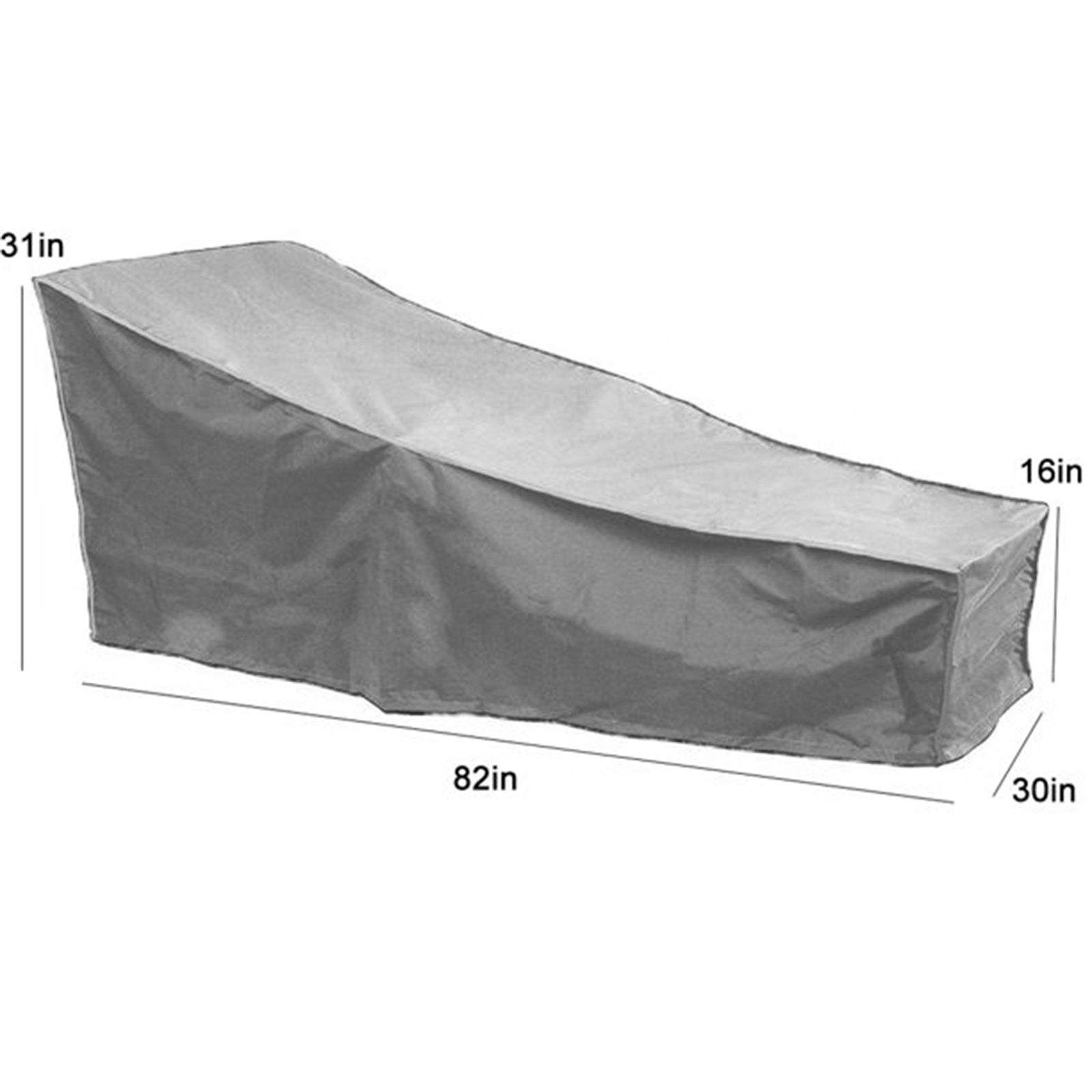 Vedenpitävä Outdoor Oxfordin puutarhakalusteiden päällinen hopea aurinkotuolin pöly