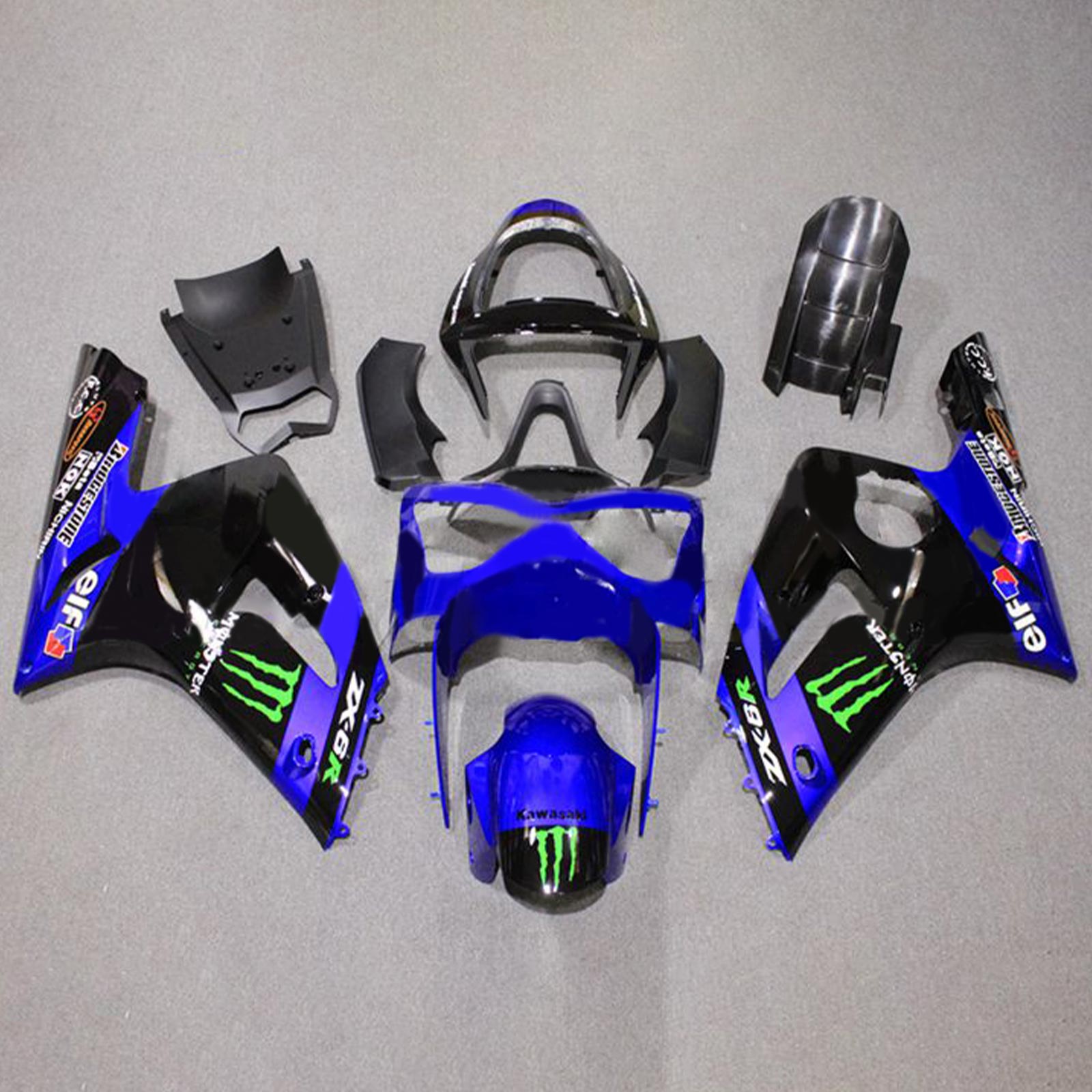 Amotopart Kawasaki ZX6R 636 2003-2004 Kit Carroserie Plastic ABS