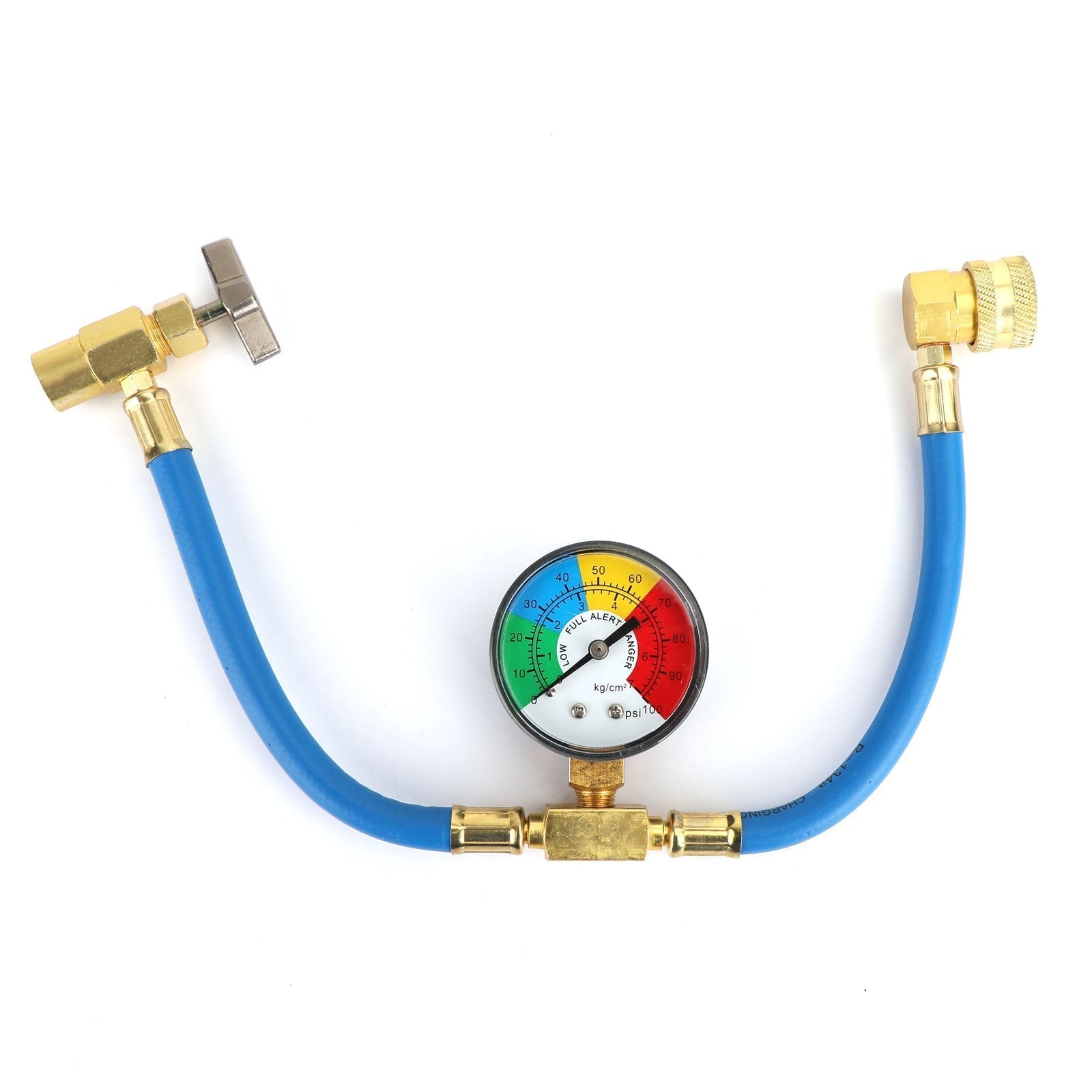 Tuyau de mesure de recharge de réfrigérant AC R134A pour climatisation de voiture automatique avec jauge