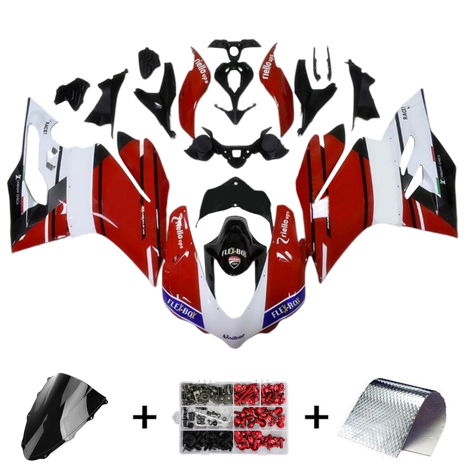 Amotopart Ducati 1299 959 2015-2020 Kit Carénage Carrosserie Plastique ABS