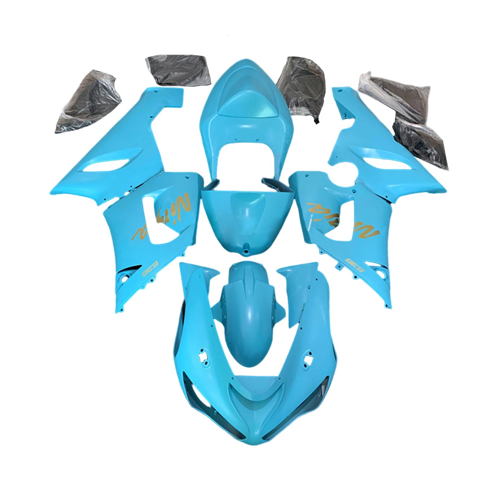Amotopart Kawasaki ZX6R 636 2005-2006 ABS kunststof carrosseriekuipset