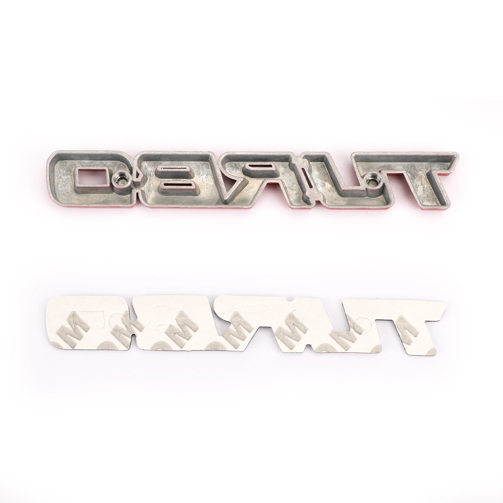 3D Metal Turbo Logo Emblema Emblema Insignia Pegatina Tronco de troncal Calcomanía de plata genérica