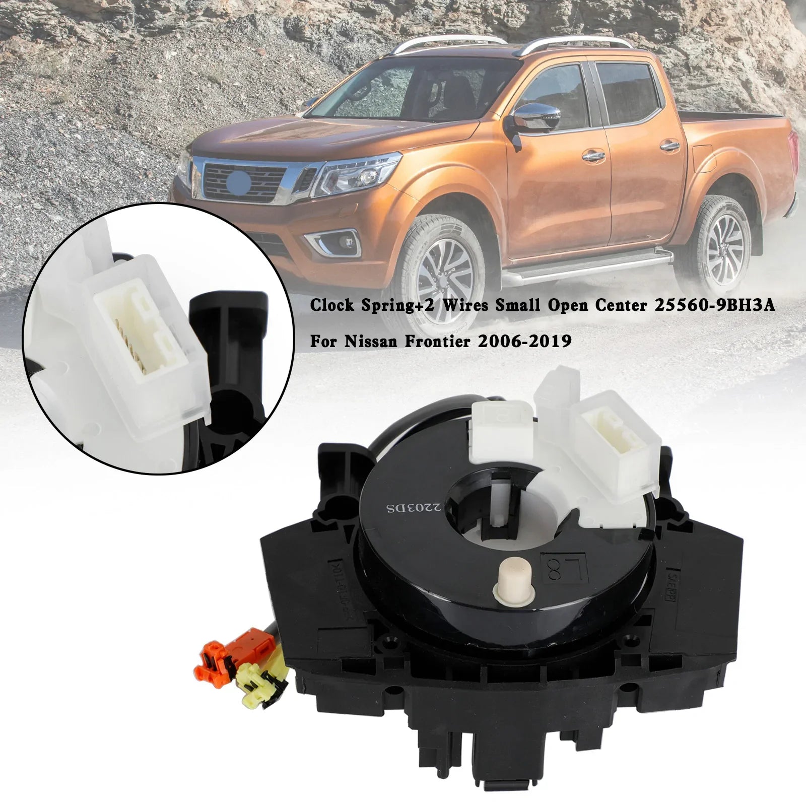 25560-9BH3A 2006-2019 Nissan Frontier Orologio a molla + 2 fili piccolo centro aperto