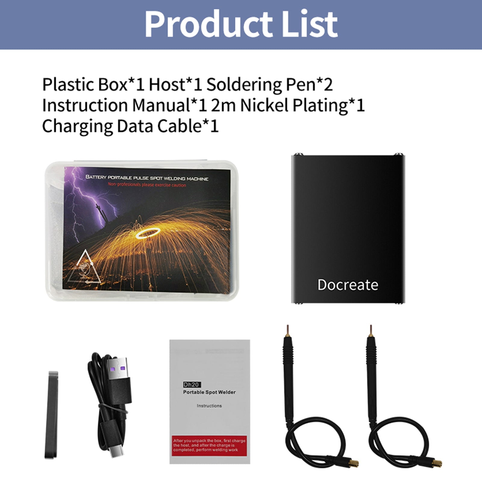 Draagbare Mini Spot Welder Machine Lasvermogen met Pen voor 18650 Batterij DIY