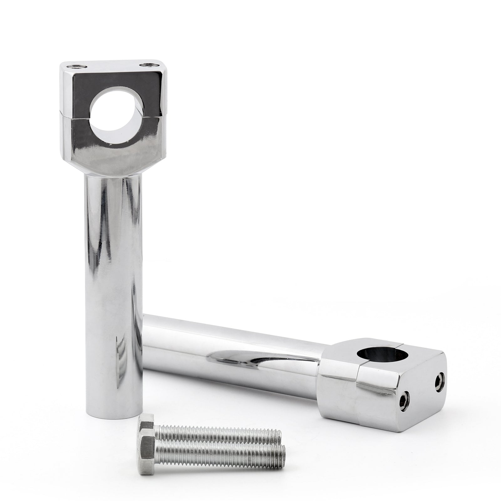 Set riser manubrio moto da 6" adatto per barra cromata da 1" generica