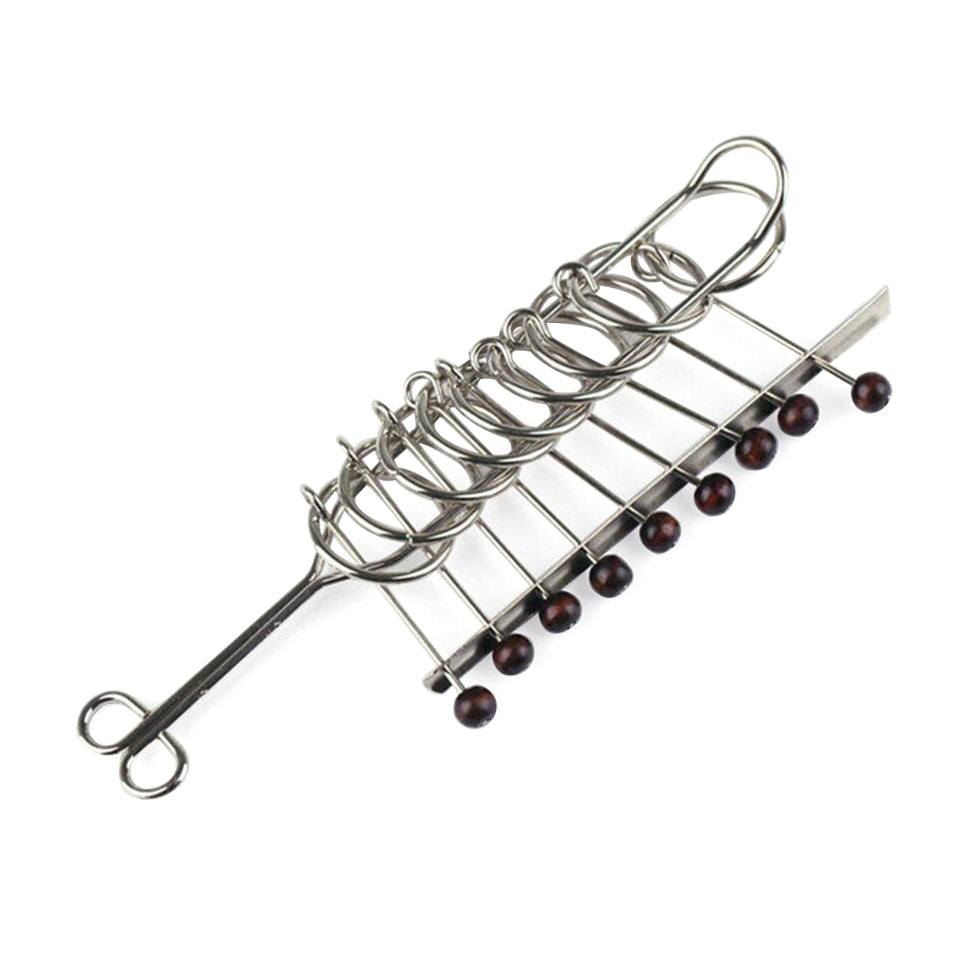 Rompecabezas de metal tradicional, rompecabezas clásico chino de 9 anillos vinculados, juguetes