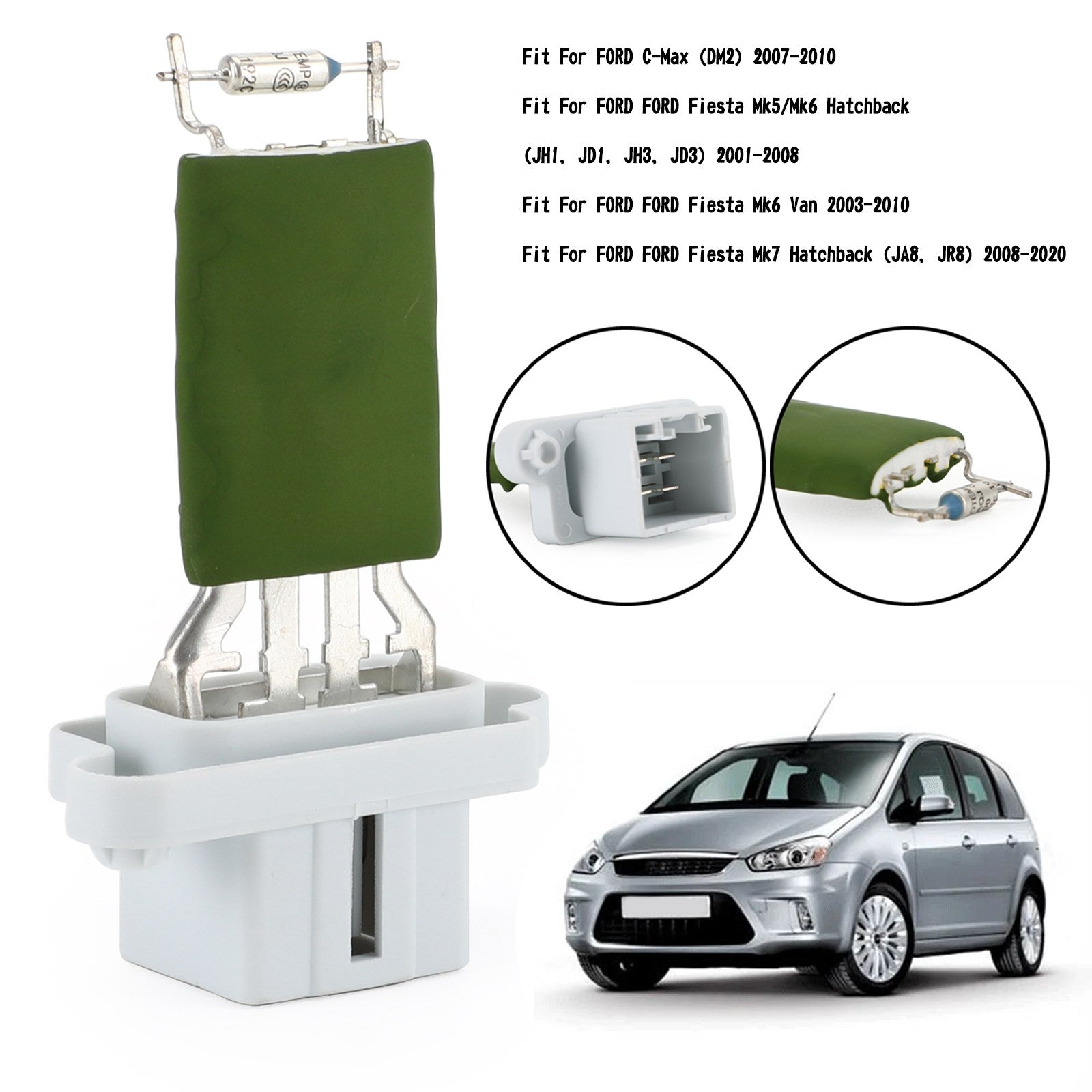 Resistencia del ventilador del calentador 1325972 para Ford Fiesta MK6 MK7 2001+ genérico