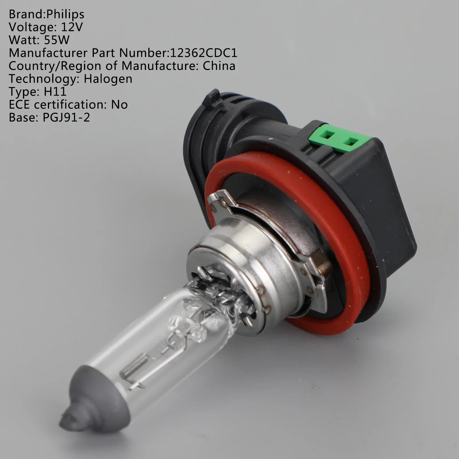 H11 pour phare halogène Philips CoreDrive 12362CDC1 12V 55W PGJ91-2 générique