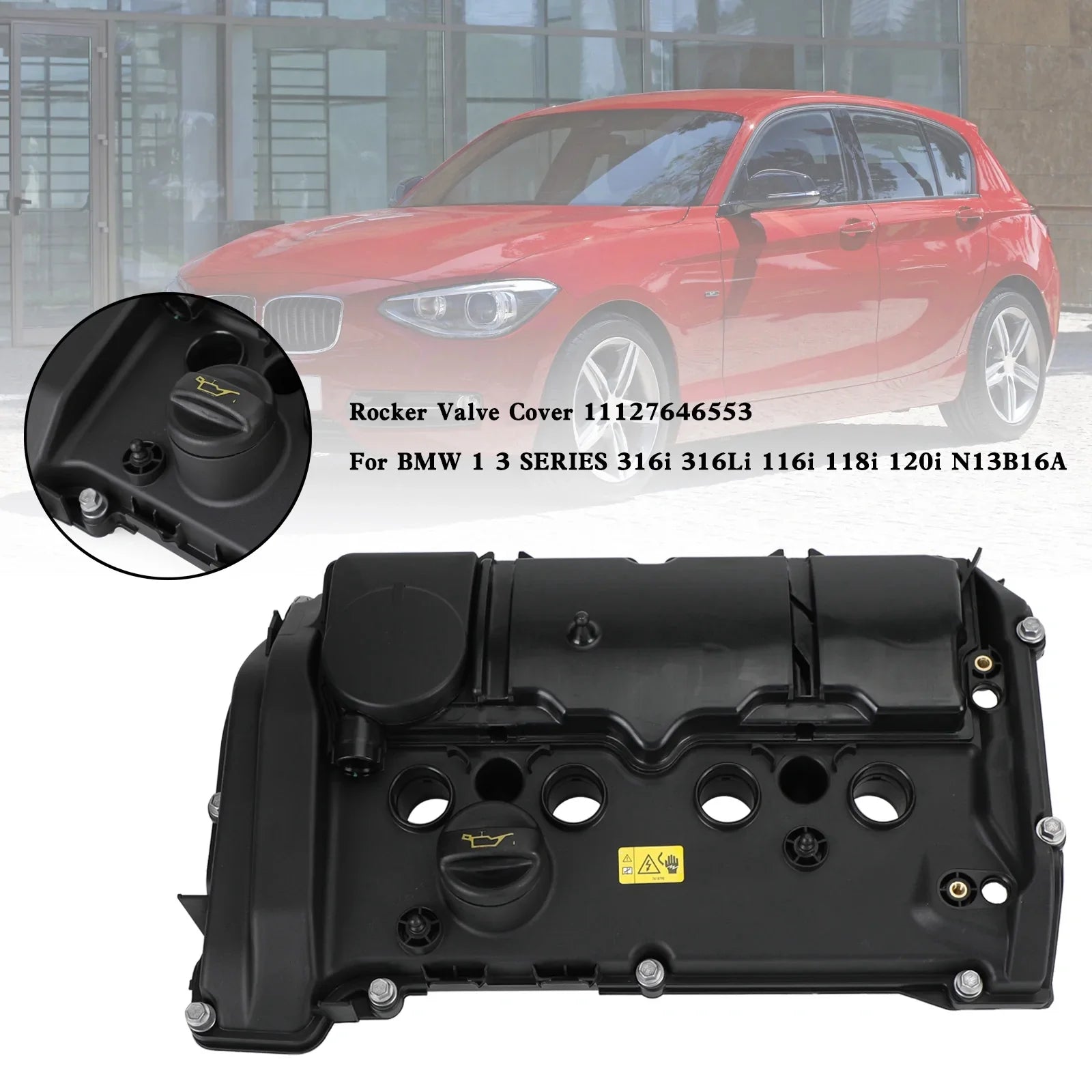 2011-2018 BMW Série 3 F30, F35, F80 Berline Couvercle de soupape à bascule 11127646553
