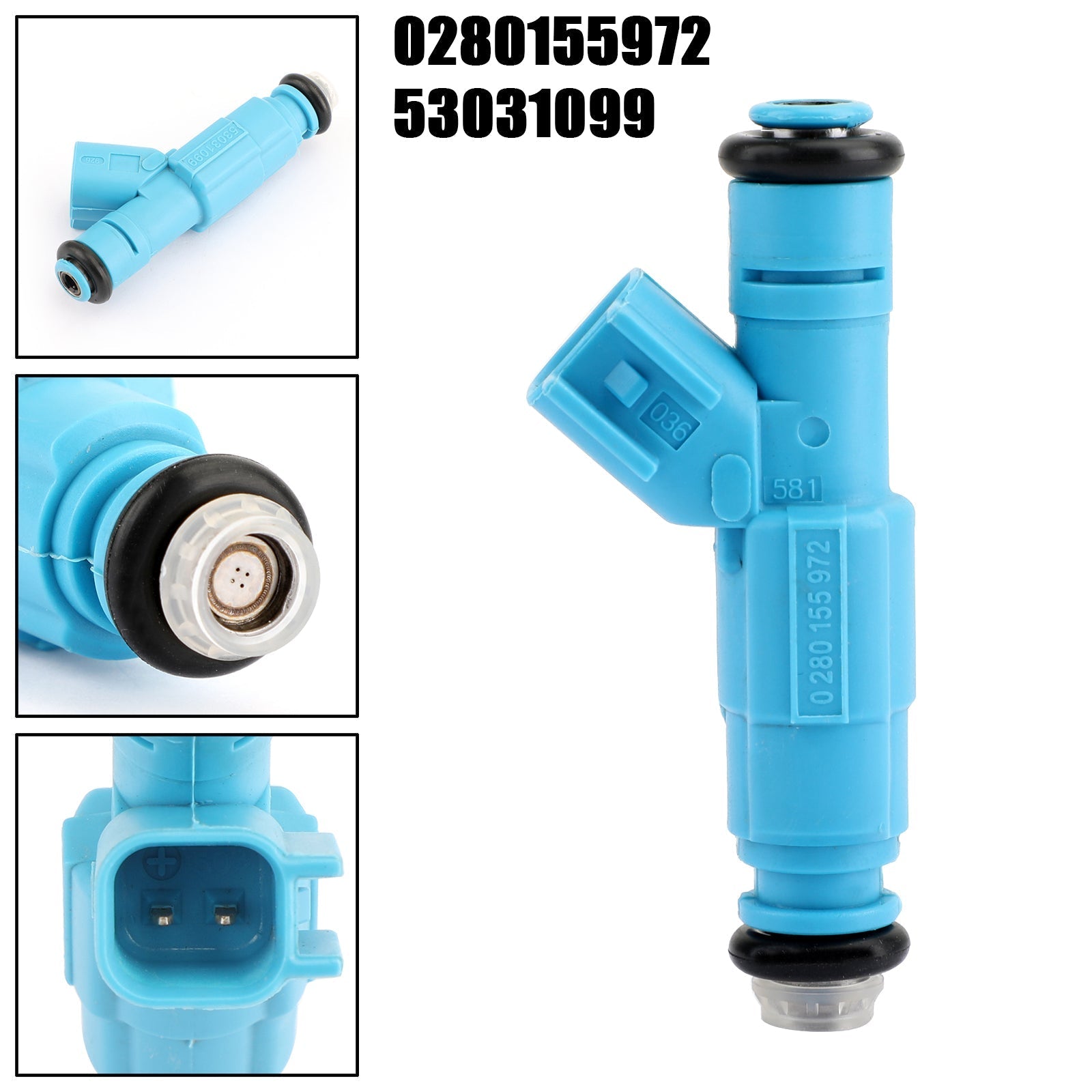 1 inyector de combustible 0280155972 para 2002-2003 Liberty 3.7L V6 53031099 genérico.