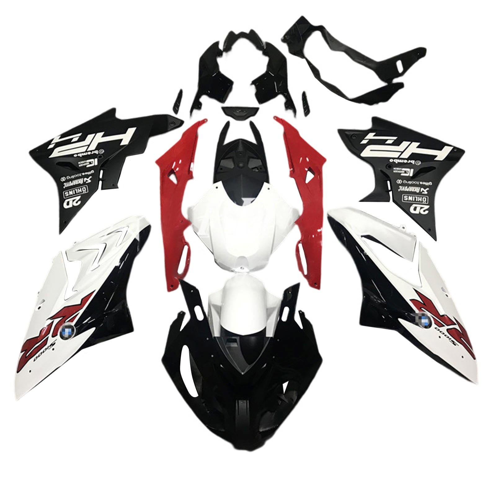 Amotopart BMW S1000RR 2015-2016 Kit kvadratni plastični abs