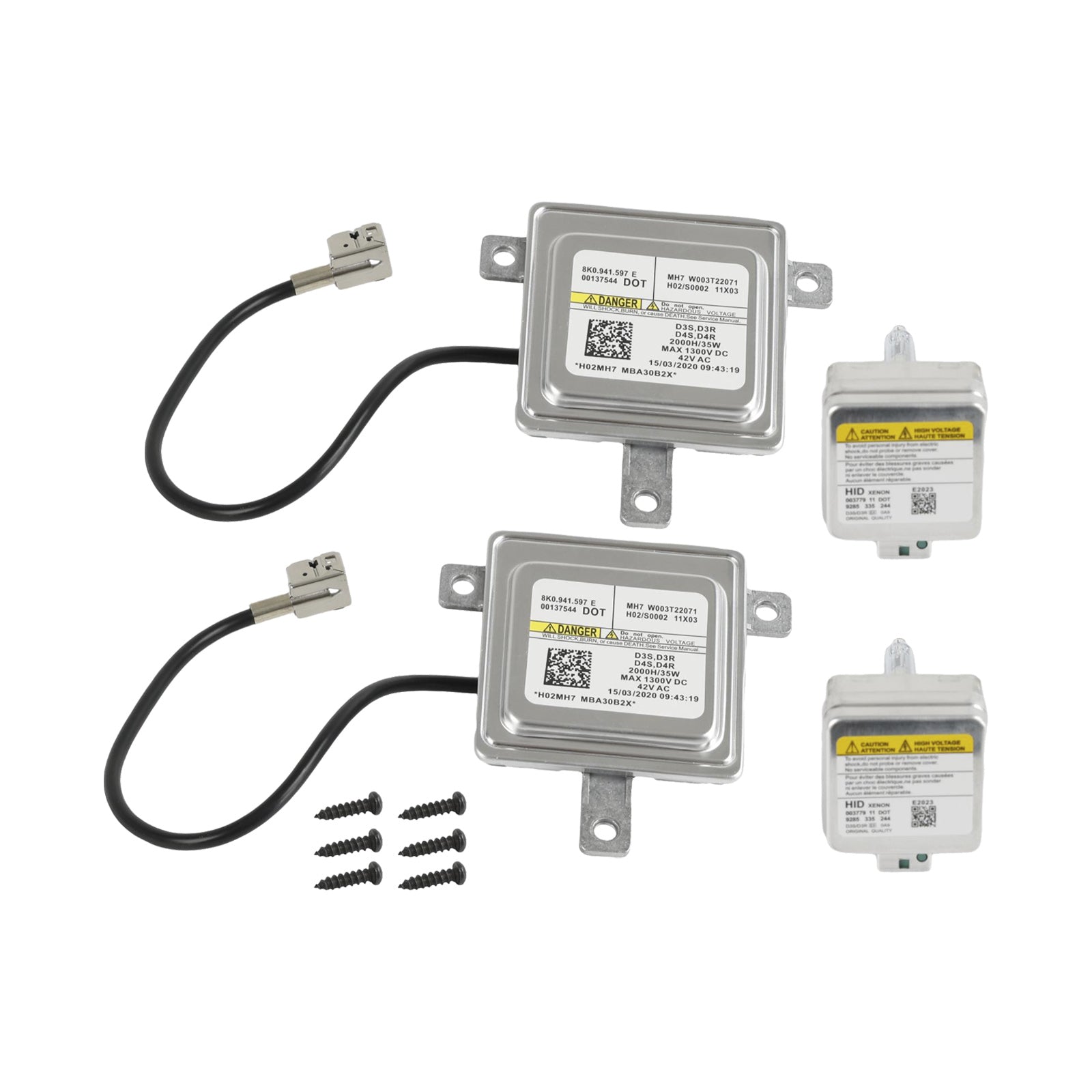 2 pezzi di ricambio HID Xenon Ballast 8K0941597E Modulo di controllo fari