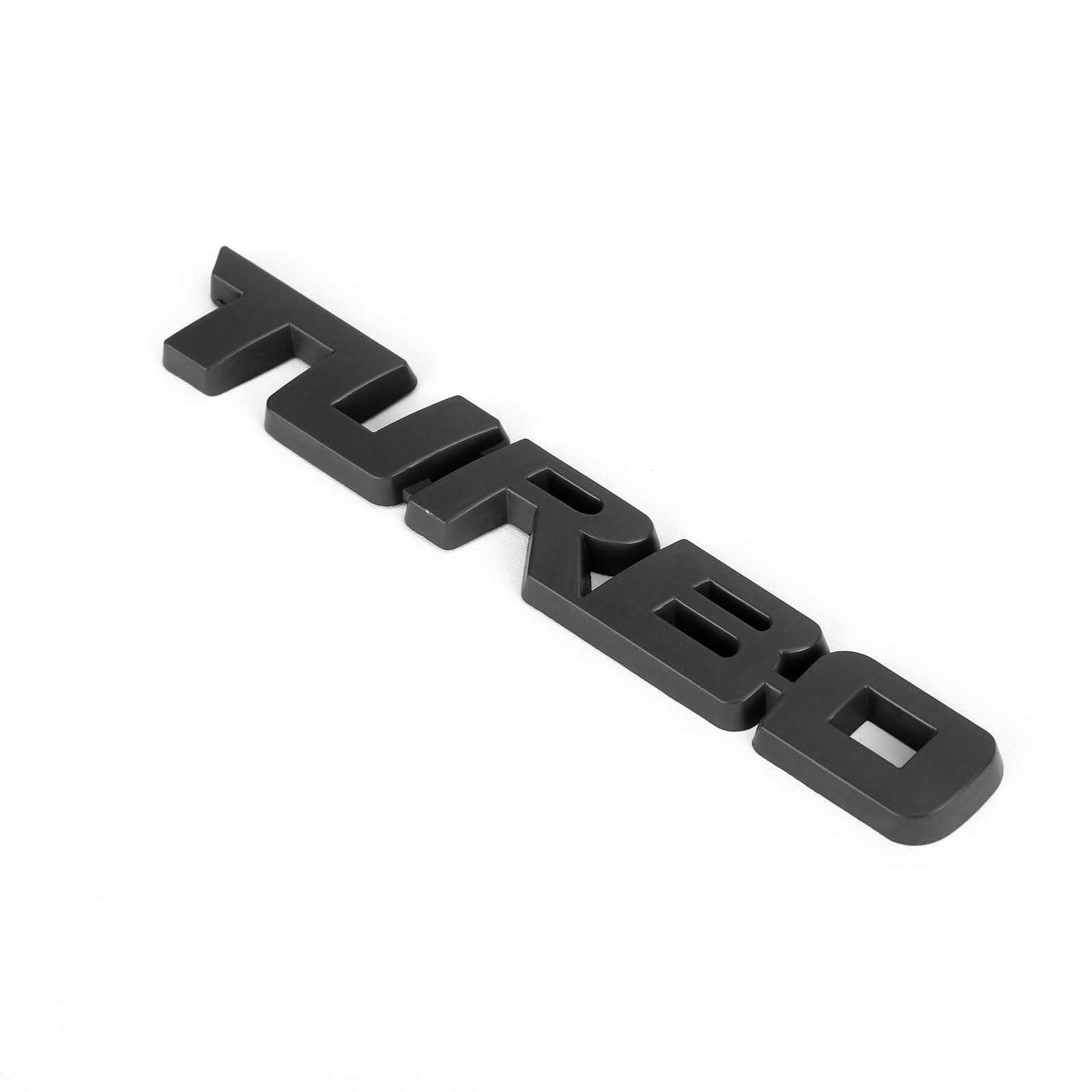 3D Metal Turbo Logo Emblema Emblema Insignia Pegatina Tronco de troncal Calcomanía de plata genérica