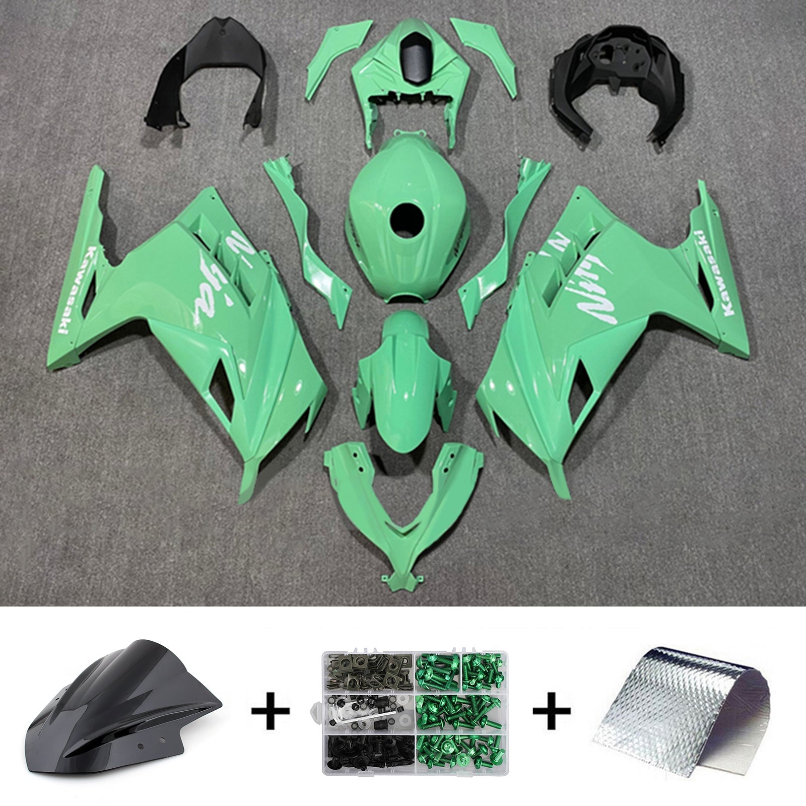 Amotopart Kawasaki EX300/Ninja 300 2013-2017 ABS kunststof carrosseriekuipset