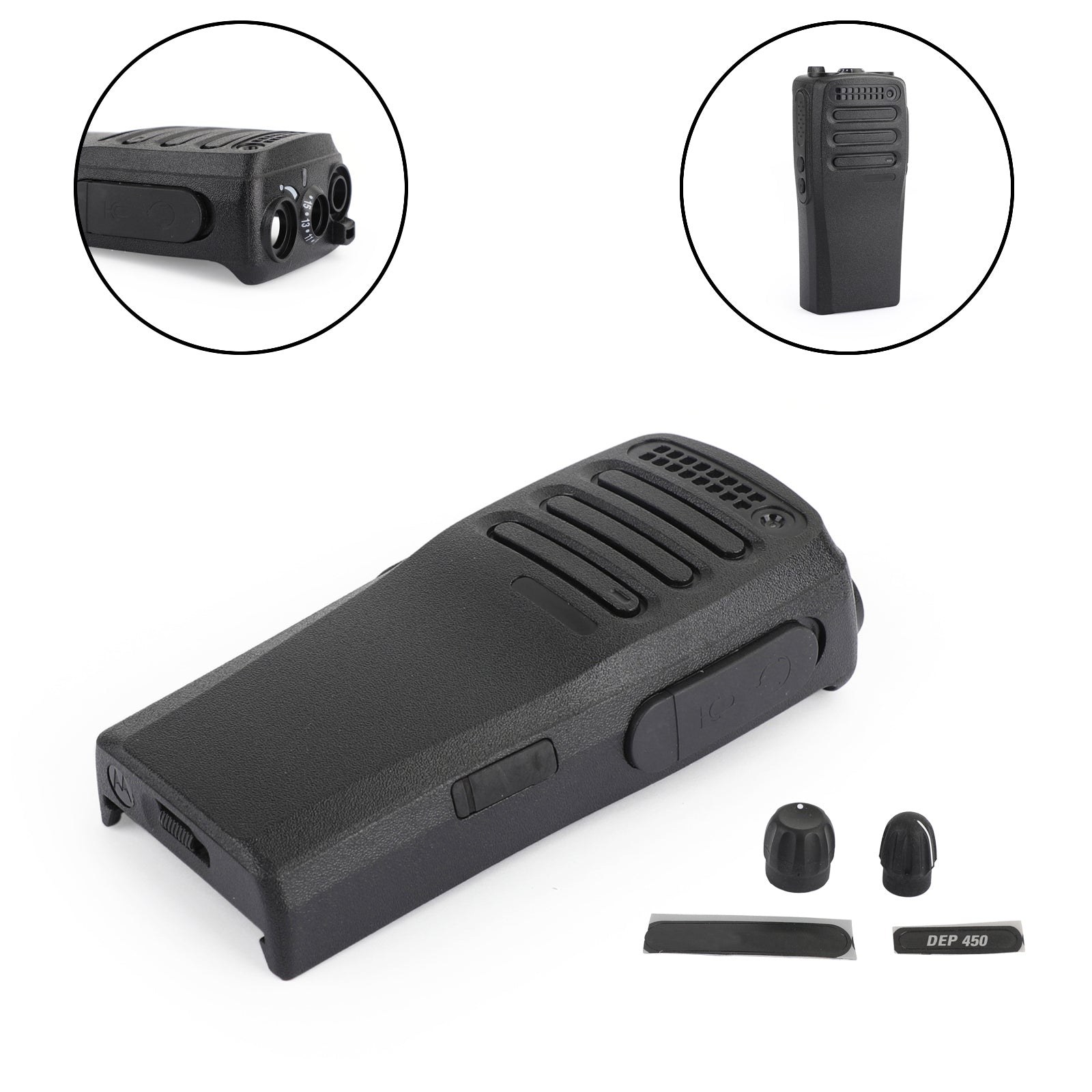 Couverture avant de surface de coque + bouton de canal de volume pour DP1400 DEP450 XIR P3688