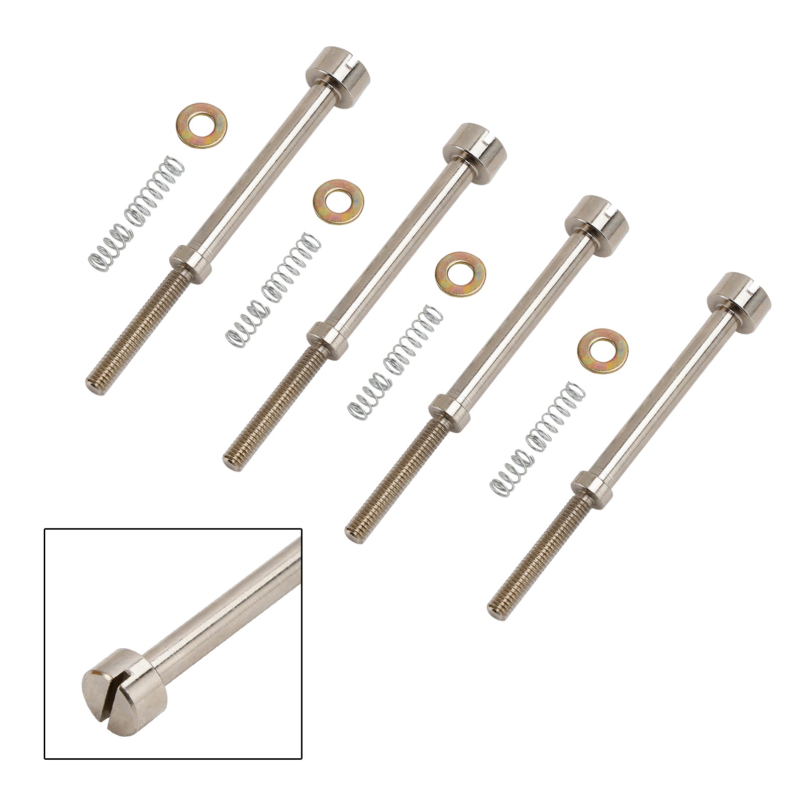 Kit de reconstrucción de carburador de 4 piezas, bujía de tornillo inactivo para Big Twin 90-06 27006-88