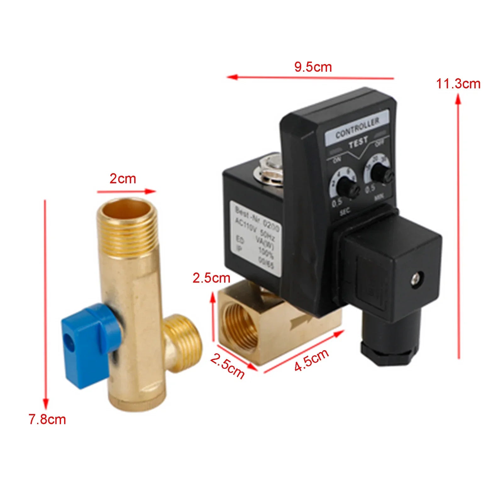 Ac110V 1/2" Valvola di scarico dell'umidità dell'acqua del serbatoio dell'aria temporizzata elettronica automatica