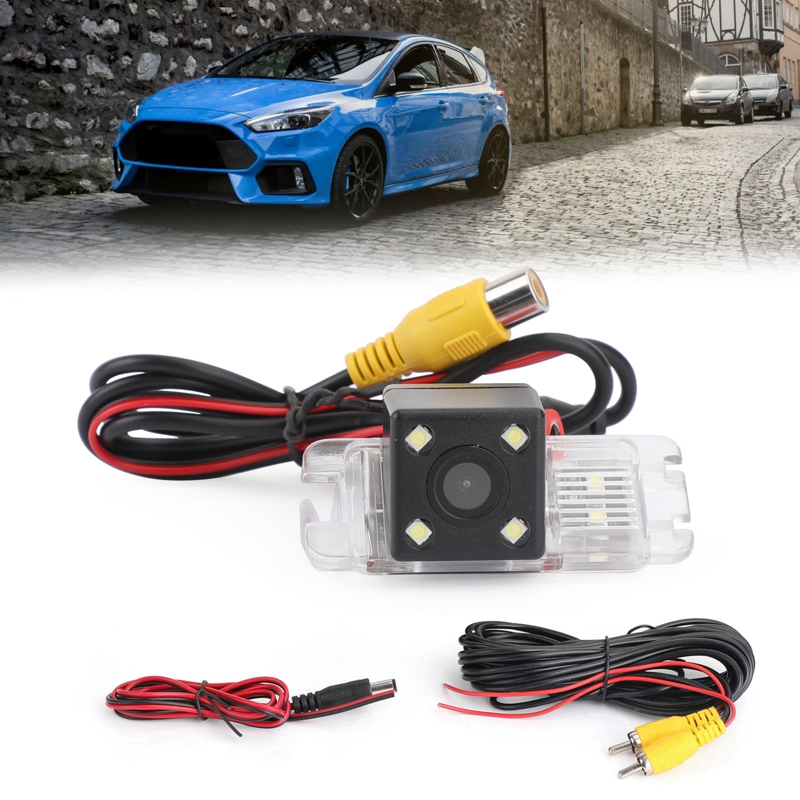 Tylna kamera samochodowa 4LED pasująca do FORD MONDEO/FIESTA/FOCUS HATCHBACK/S-Max