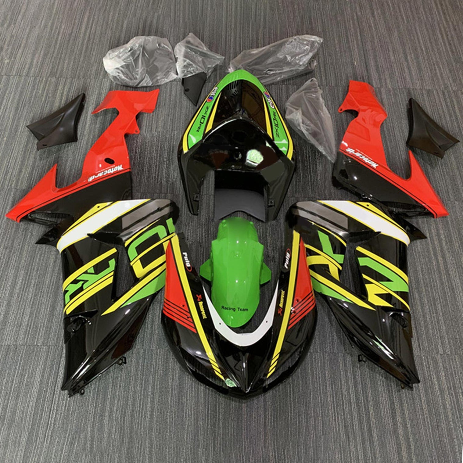 Amotopart Kawasaki ZX10R 2006-2007 ABS kunststof carrosseriekuipset