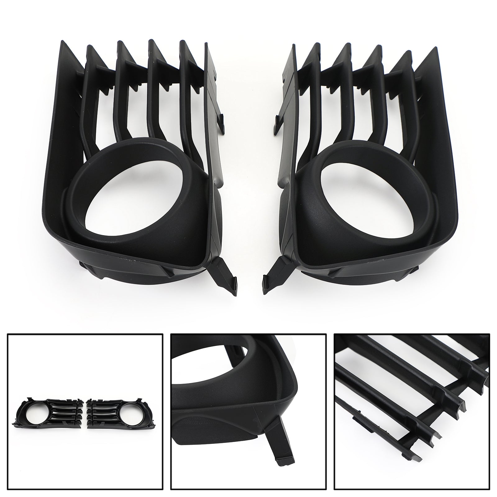 2 pièces pare-chocs antibrouillard calandre gril revêtement d'habillage pour Toyota Prius 2004-2009 05 06 07 08 noir générique