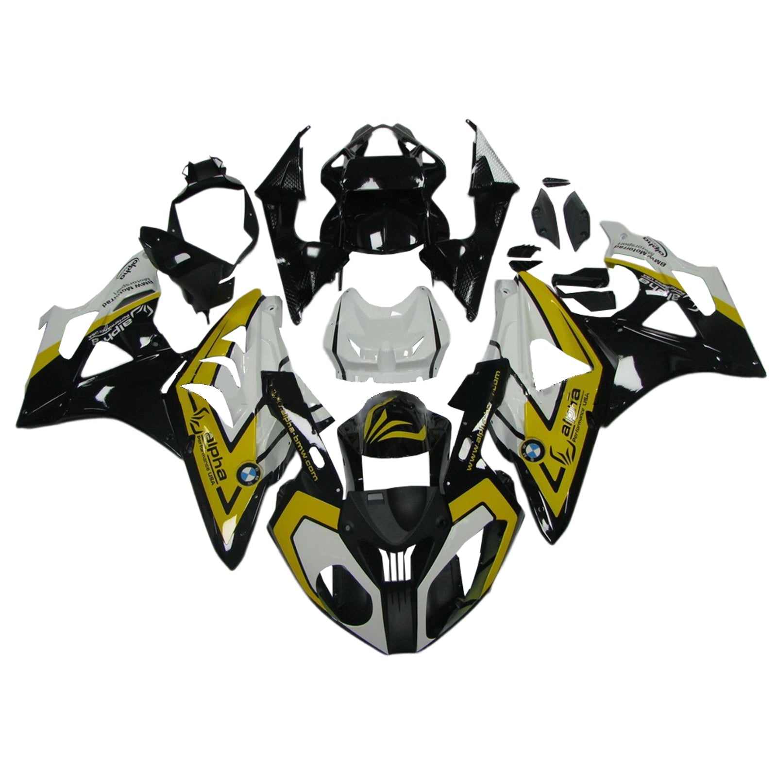 Amotopart BMW S1000RR 2009-2014 Kuipset Carrosserie ABS Kunststof