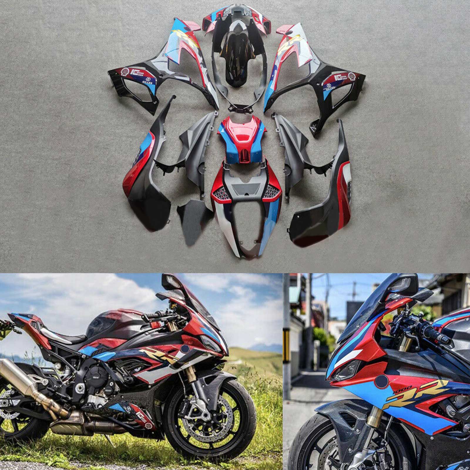 Kit carenado de inyección Amotopart carrocería de plástico ABS para BMW S1000RR 2019-2022 genérico