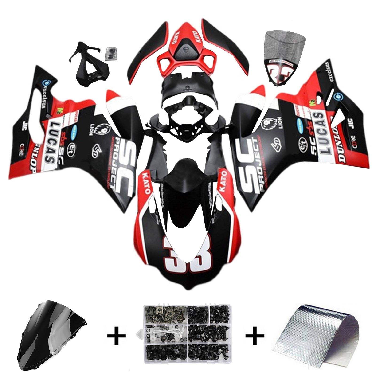 Amotopart Ducati 1299 959 2015-2020 Zestaw owiewek nadwozia z tworzywa ABS
