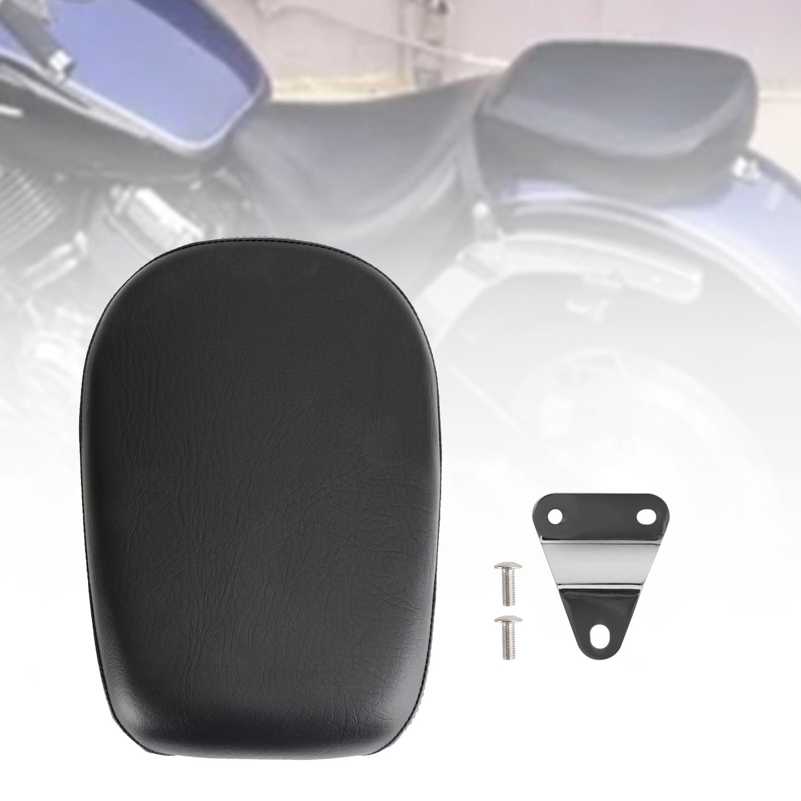 Yamaha V-Star Xvs650 1998-2010 Cojín del asiento del pasajero trasero Pu Beanbag plano