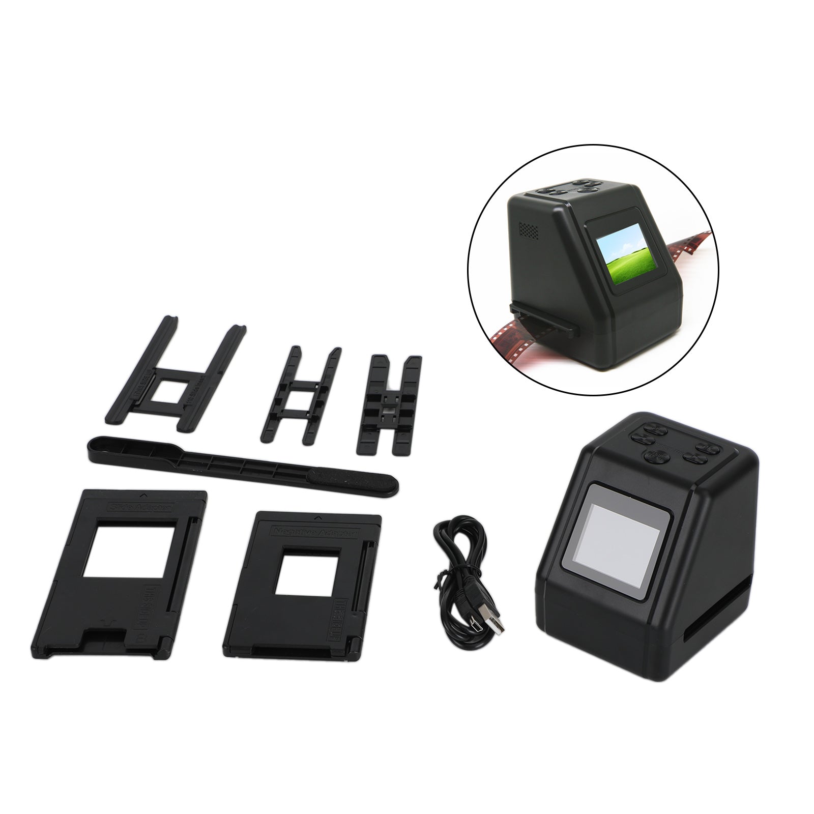 Scanner per pellicole da 22 MP 35 mm/135 110 126KPK Sistema touch a colori per diapositive e negativi