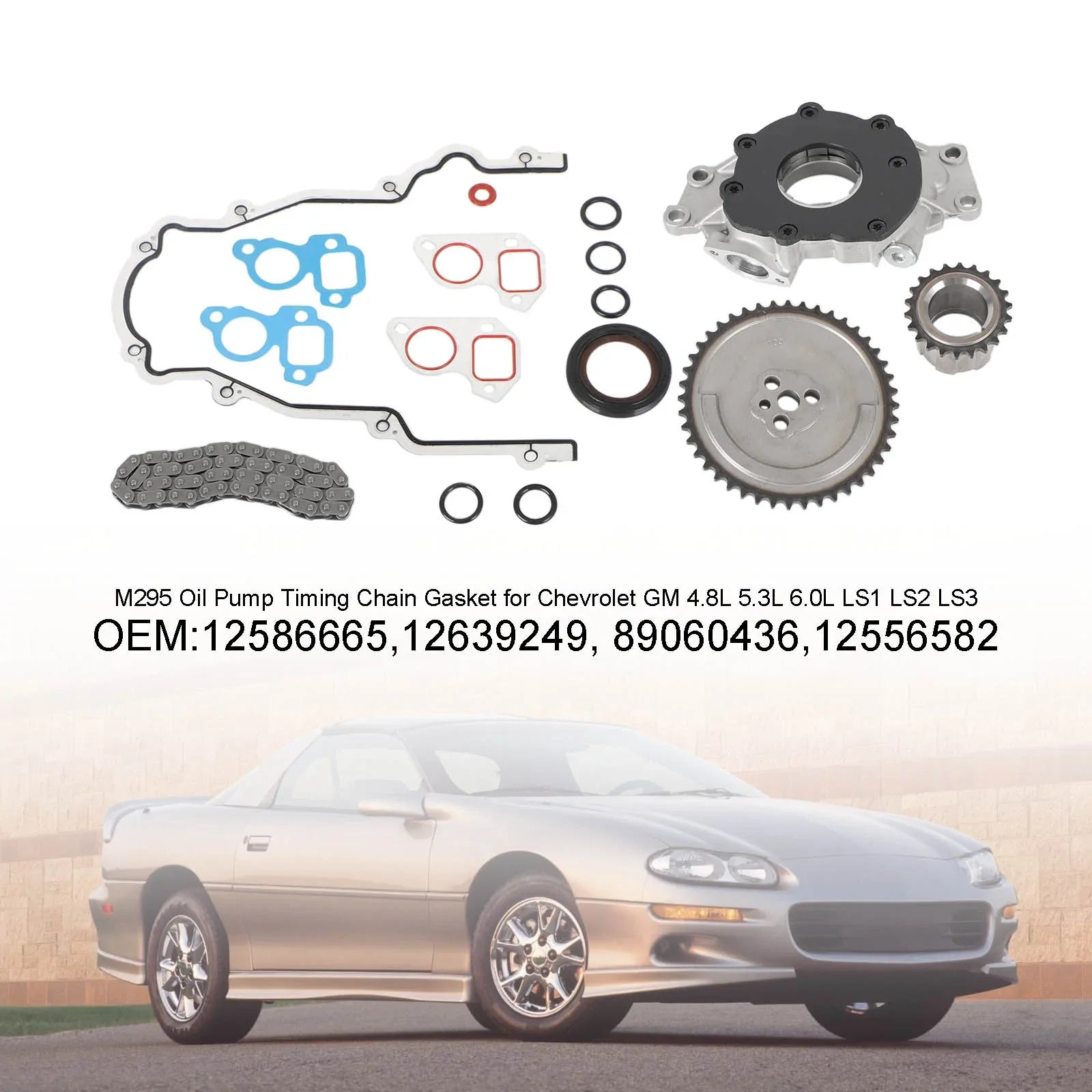 M295 Oljna črpalka za distribucijsko verigo Skupna za Chevrolet GM 4,8L 5,3L 6,0L LS1 LS2 LS3 FedEx Express Generic