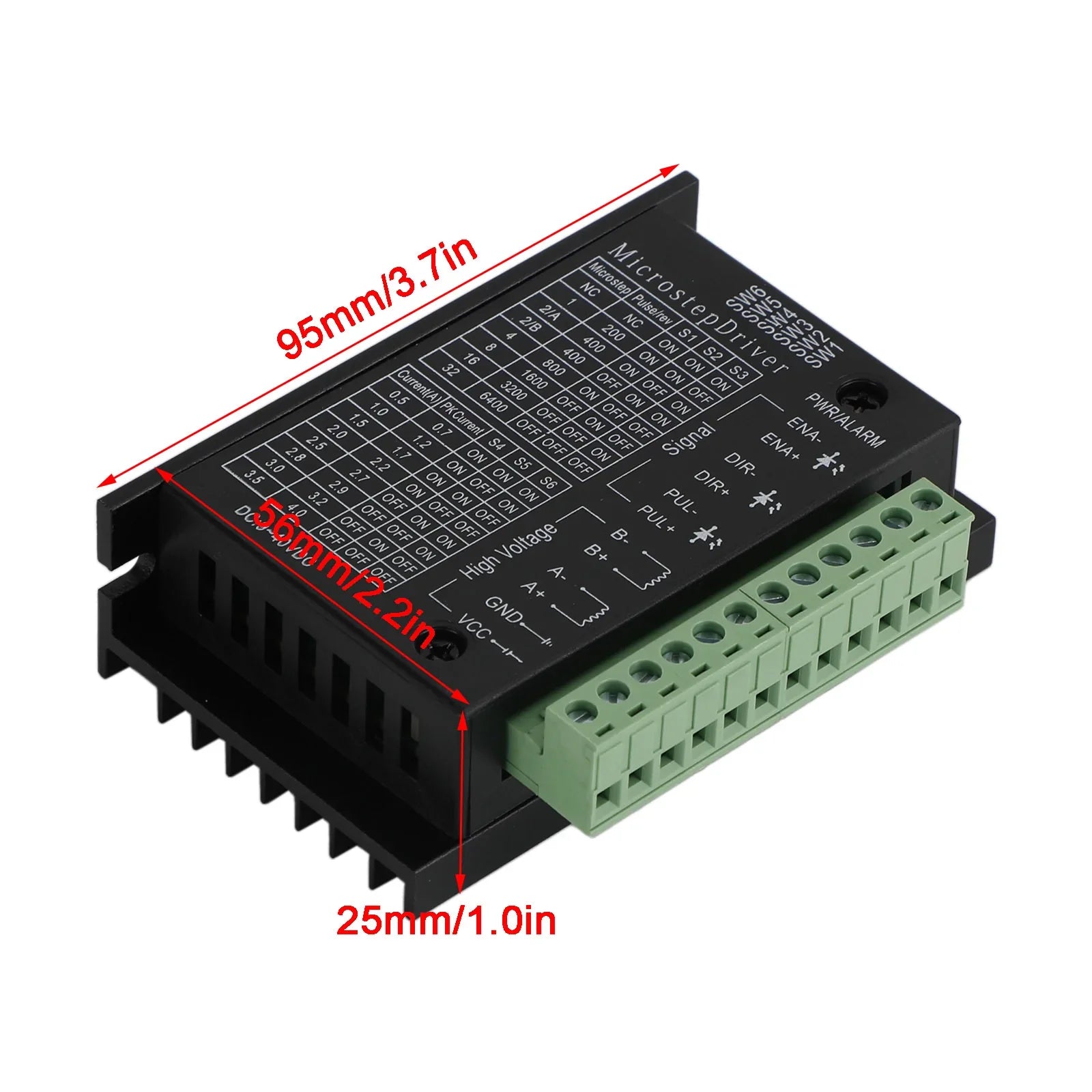 Controlador de motor paso a paso TB6600 4A DC9-40V para motor Nema 17 Nema 23 42/57/86