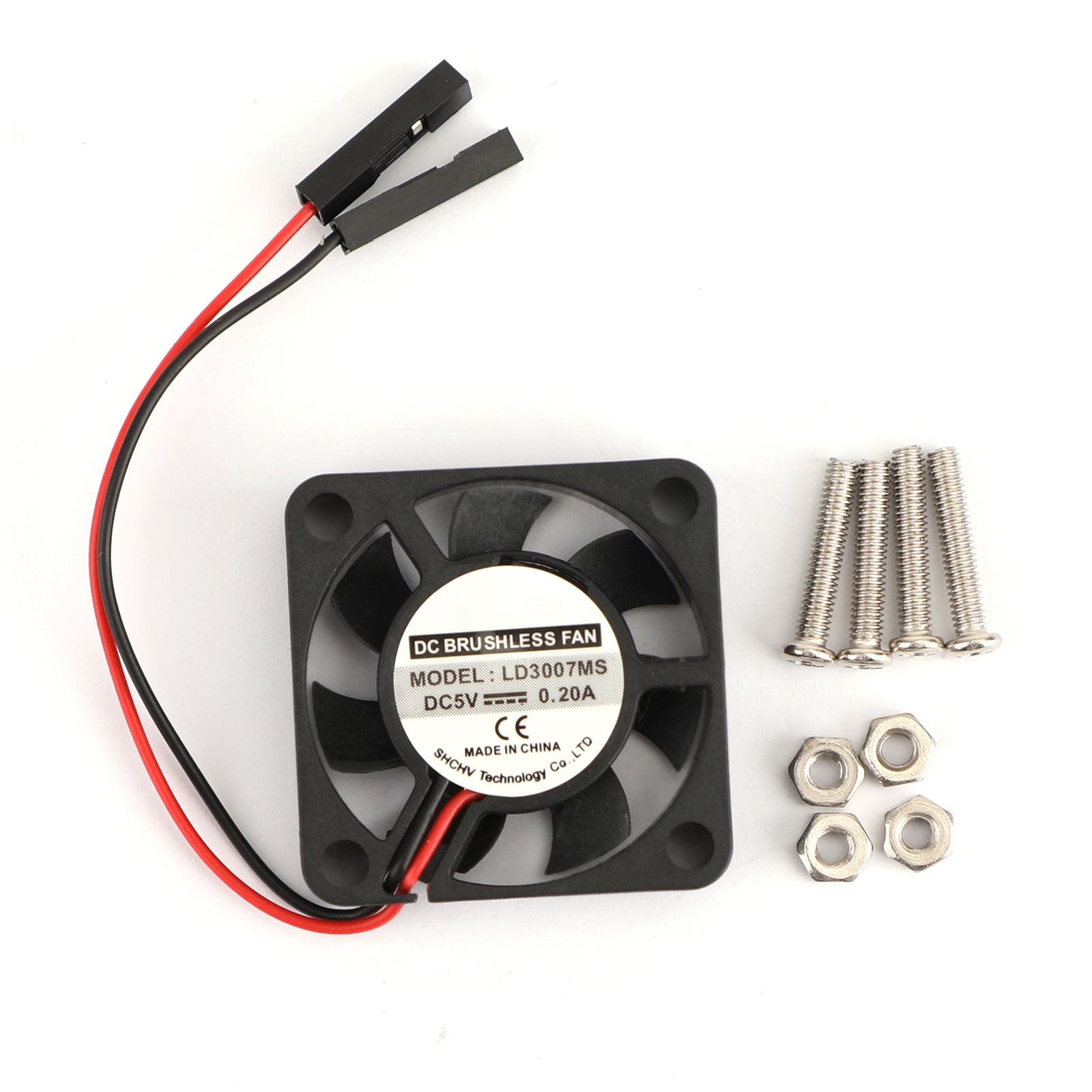 4x 2 broches 30MMx30MM 3007 5V ventilateur de refroidissement rayonnant pour Raspberry Pi 2/3 modèle B 4B