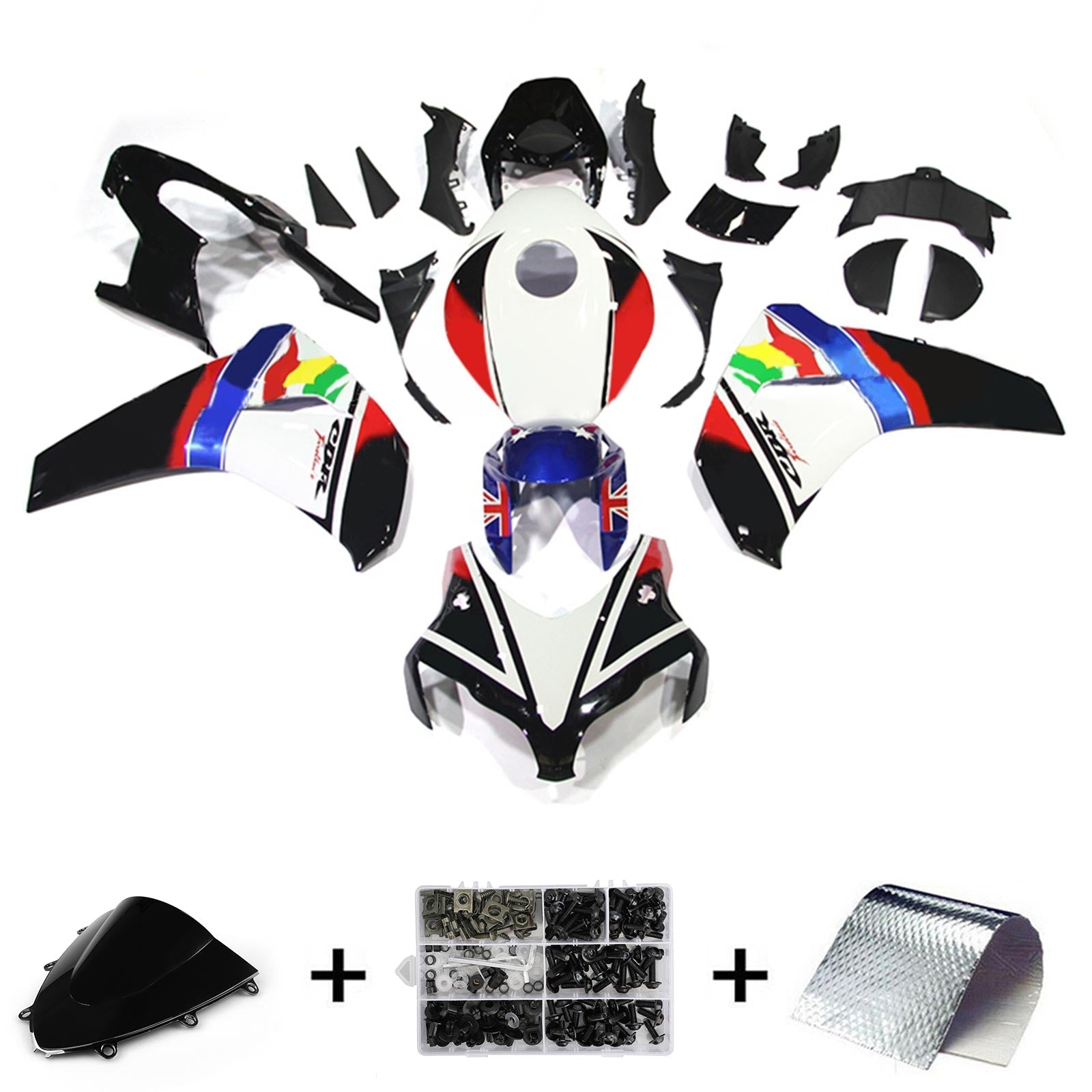 Amotopart Honda CBR1000RR 2008-2011 ABS muovinen korin suojasarja