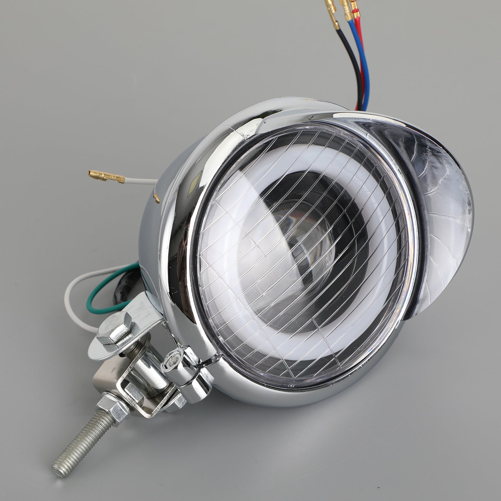 5-calowy reflektor motocyklowy Chrome efekt aureoli DRL do niestandardowego roweru typu Generic Cafe Racer