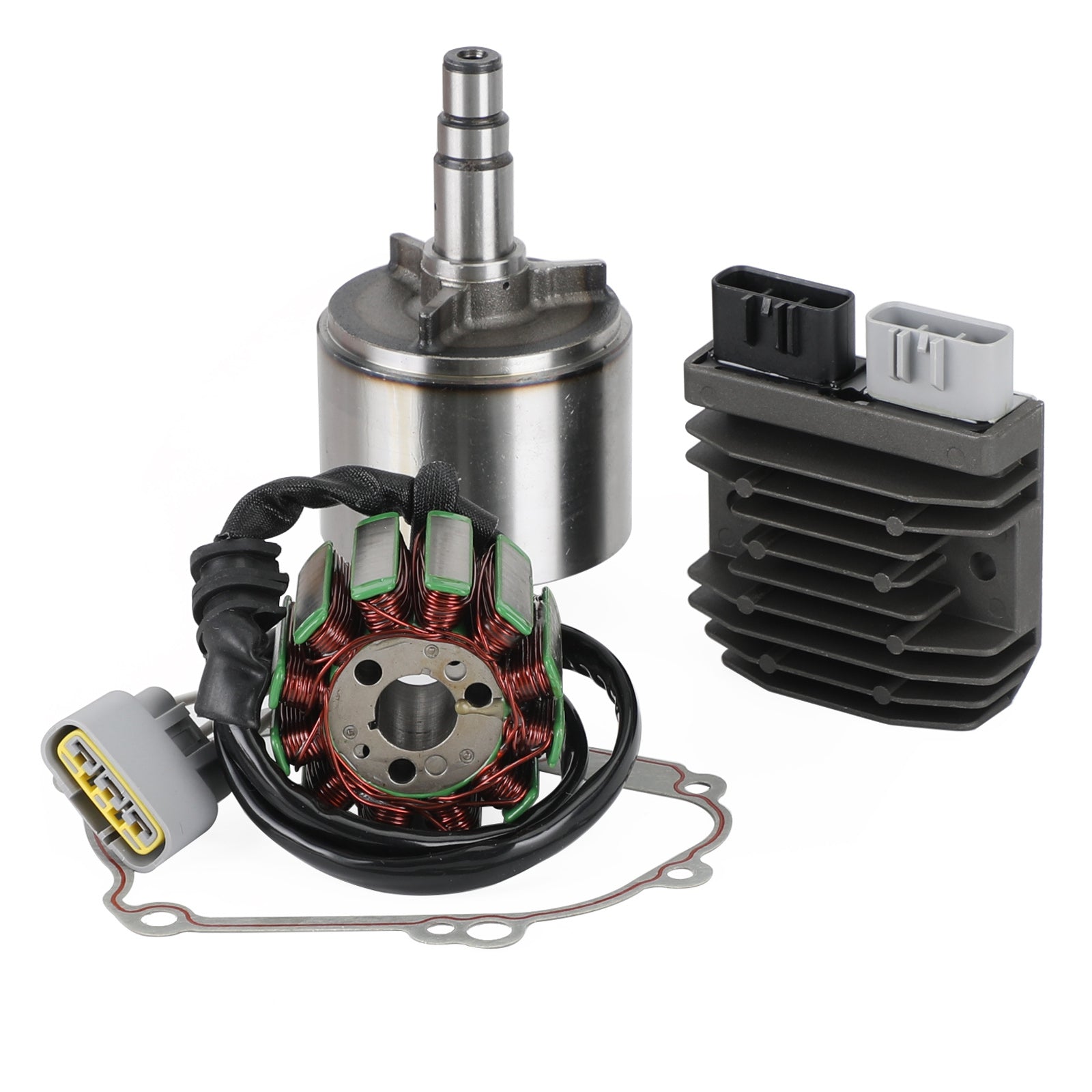 2004-2008 Yamaha YZF R1 Wirnik koła zamachowego + stojan + regulator + uszczelka 5VY-81410-00