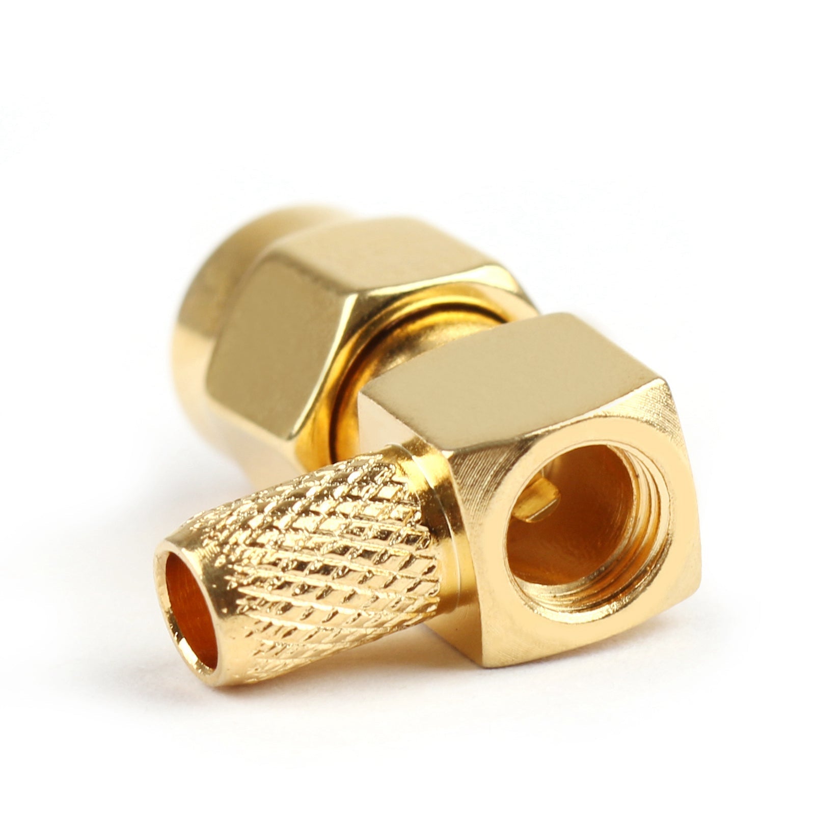 10 pièces SMA mâle prise à Angle droit broche à sertir pour RG58 RG142 RG400 LMR195 câble RF