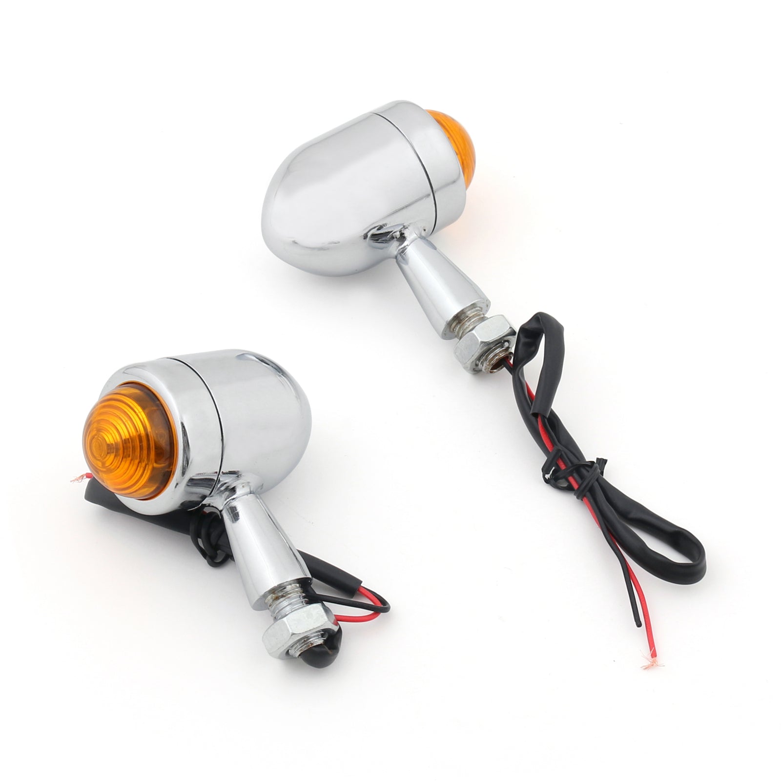 2x indicatori di direzione per motociclette Mini Heavy Duty Bullet Indicatori luminosi neri generici