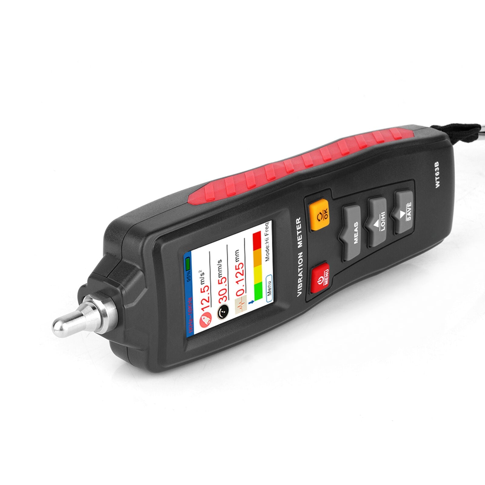 WT63B Wyświetlacz LCD „Cyfrowy miernik wibracji, wibrometr, przyspieszenie”, Tester przemieszczenia