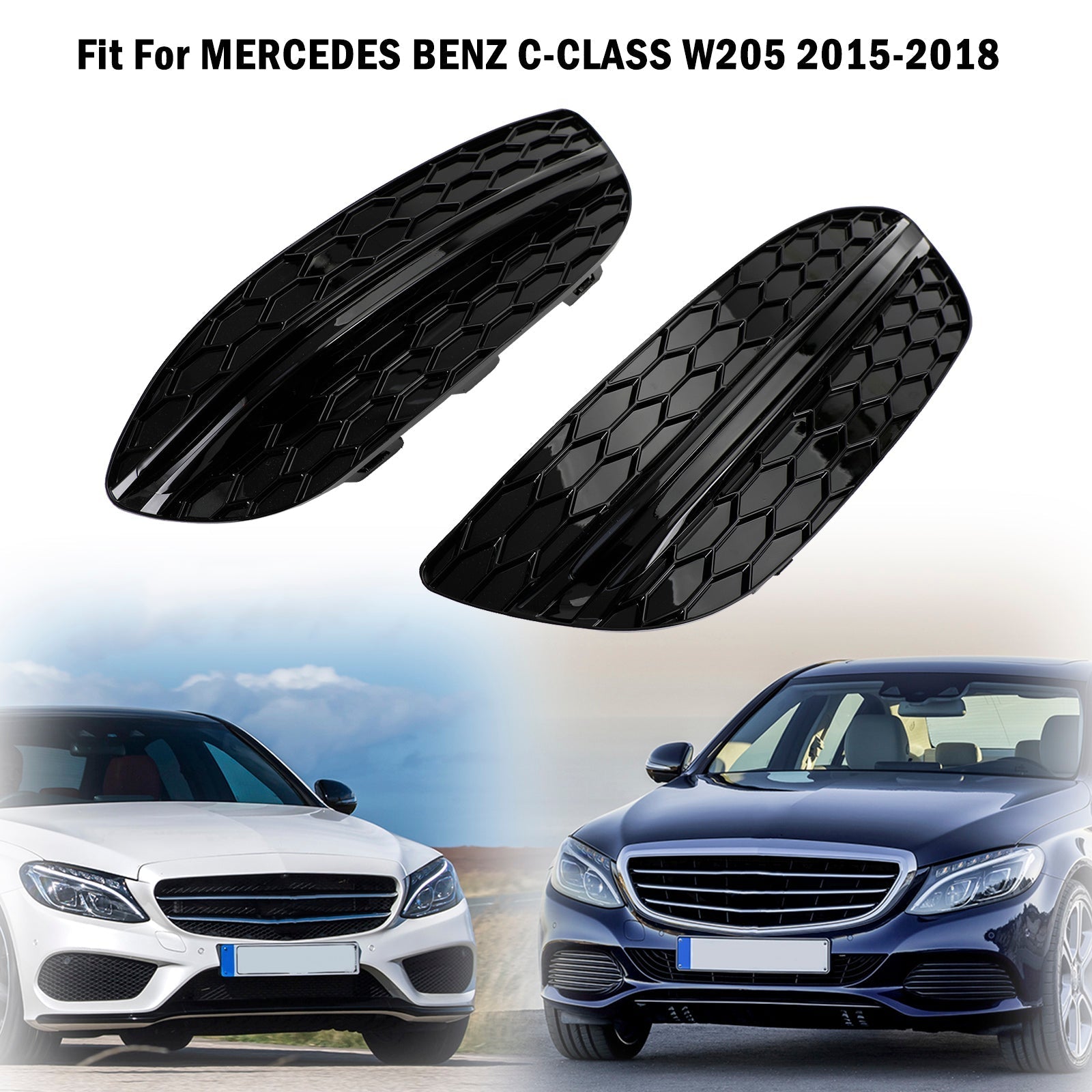 MERCEDES Benz KLASA C W205 2015-2018 Base Sedan 2 szt. Osłona przedniego światła przeciwmgielnego