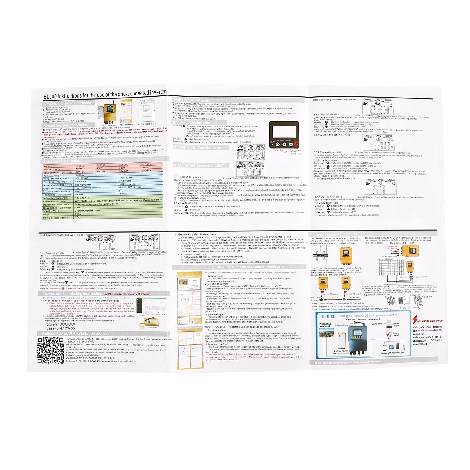400/600/800/1000/1200W INVERTER SOLAR TIE MPPT MICRO INVERTER CONTROL