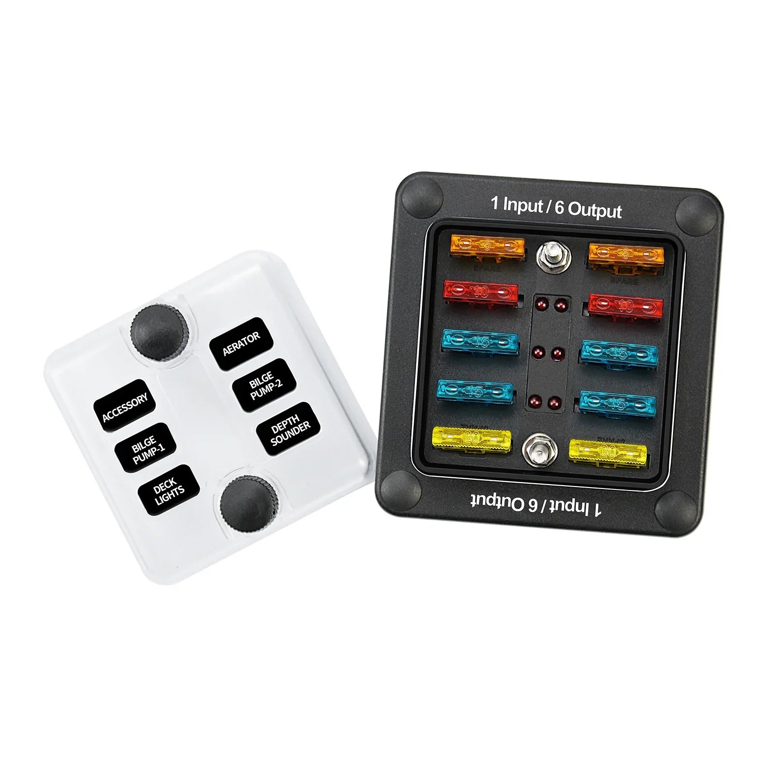 Support de bloc de boîte à fusibles à lame 6 voies/12 voies ATO ATC pour bateau marin de voiture étanche