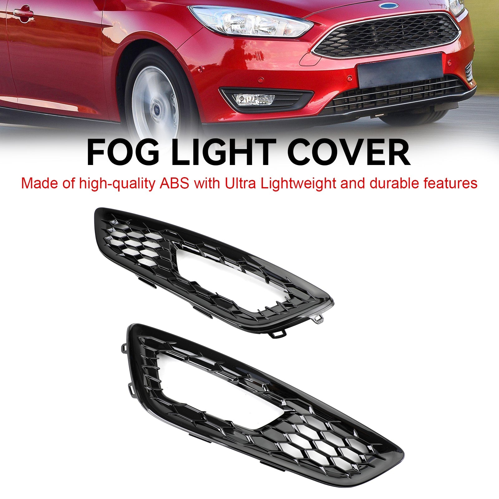 Ford Focus 2015-2017 paar voorbumper mistlamp lampafdekking bezelgrill